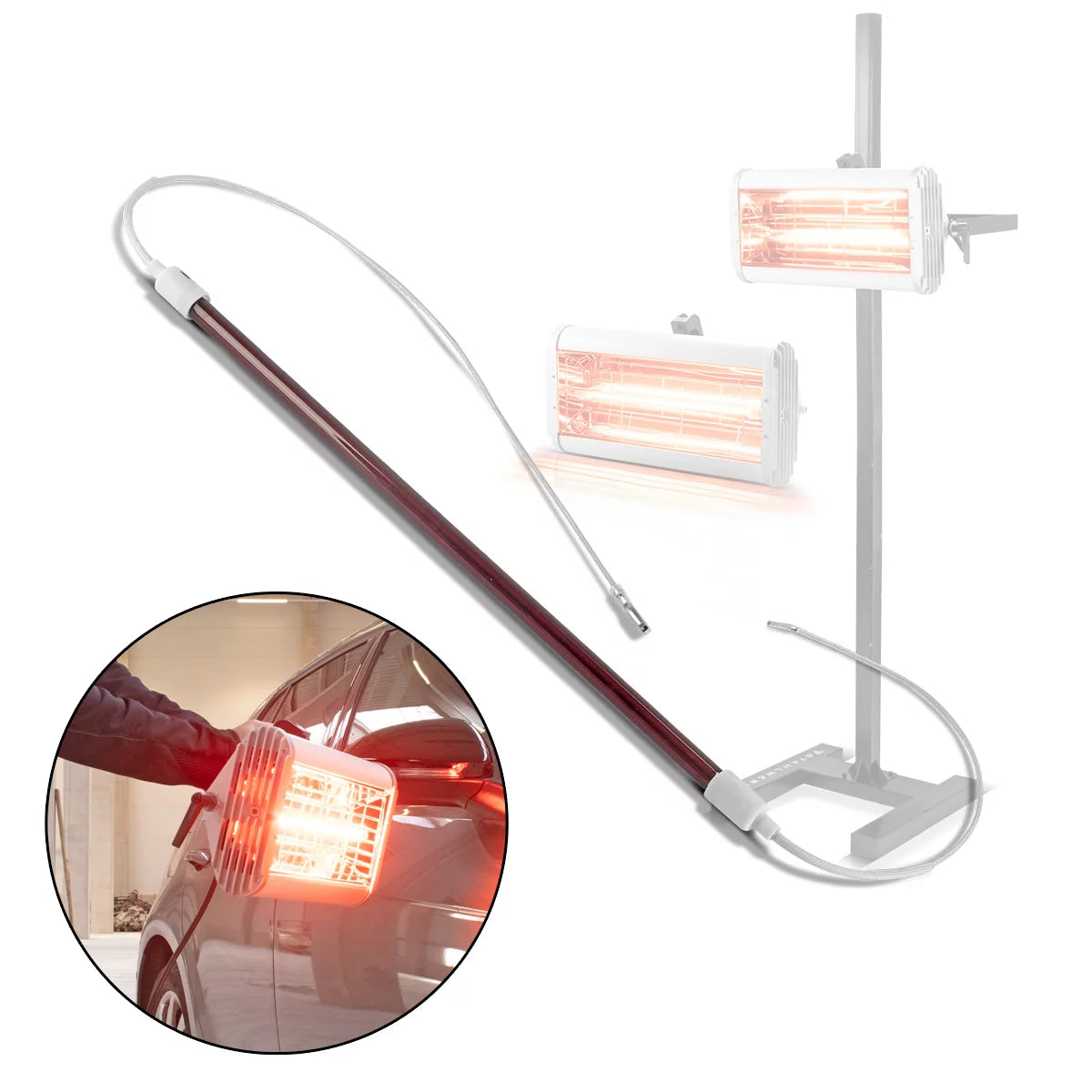 STAHLWERK IR-Leuchtmittel 1.200 W | 355 mm x Ø 12mm für Infrarot-Lacktrockner| Ersatzleuchte mit extrem hoher Standzeit für IR-Strahler | IR-Trockner | IR-Lampen | IR-Heizstrahler