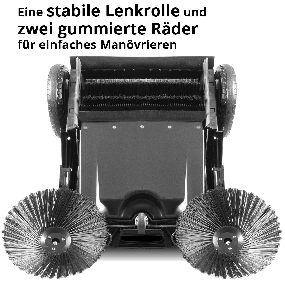 STAHLWERK Kehrmaschine SL-35 ST mit 1000 mm Kehrbreite und 55 l Fassungsvermögen, Handkehrmaschine / Bodenkehrmaschine mit doppeltem Bürstenkopf