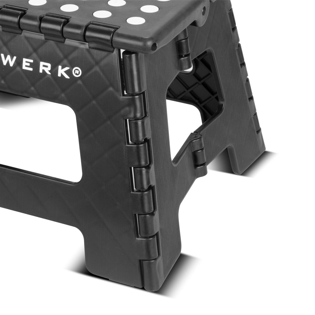 Steelworks folding step KT-2 ST with 150 kg load capacity foldable step stool | Folding stool | Schemel | Tritt step | Folding conductor | Step ladder with a non -slip level