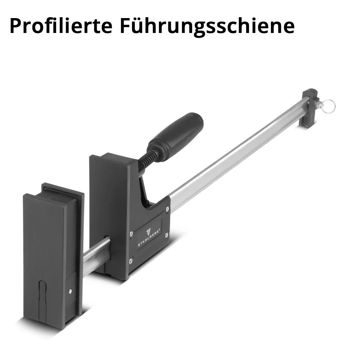 Steelworks Corpus clamps 95x600 mm / 24 "| Powerful screw clamp with 650 kg of clamping power | Clamping clamp with large contact surface for fixing workpieces | Stable clamp 600 mm, clamping depth 95 mm