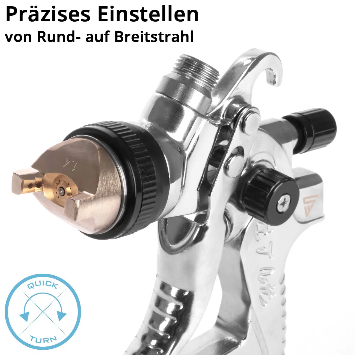 Stahlwerk Hvlp Picking Pistol SG-2550 ST con 1.4 | 1.7 | Set di ugelli da 2,0 mm e 650 ml di coppa di montaggio | Profi Spray Gun | Pistola a spruzzo | Pistola a spruzzo