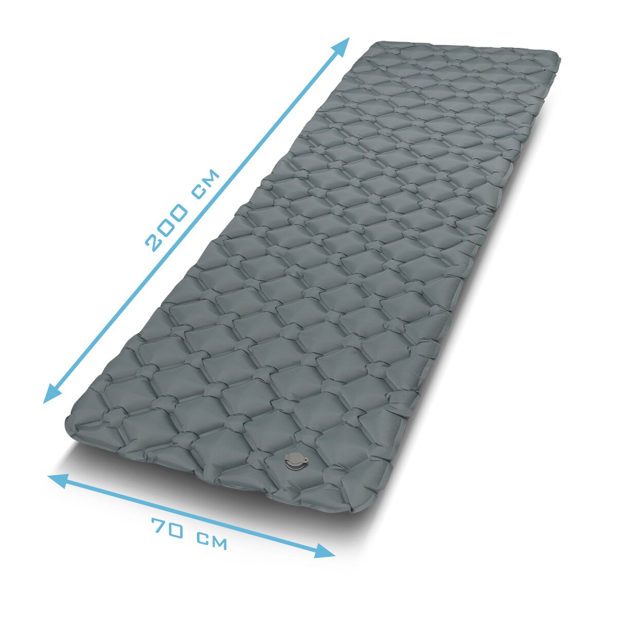 Catchante de aire de acero LM-70 ST 200 x 70 cm Camino de aire inflable | Colchón de campamento | Ismatte | Alfombra de sueño | Travelumes que incluye bolsa de transporte para acampar y al aire libre