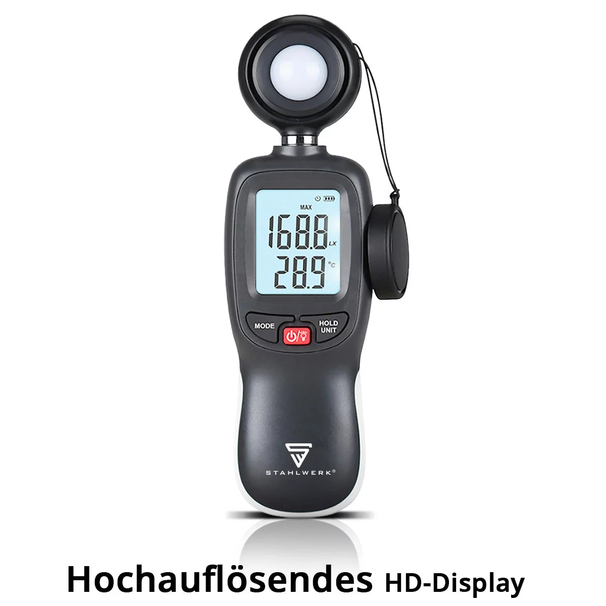 Luxmètre numérique STAHLWERK | Luxmètre et éclairement précis | Mesure professionnelle de l'intensité lumineuse | Pour les mesures de lumière en photographie, dans des pièces ou sur le lieu de travail