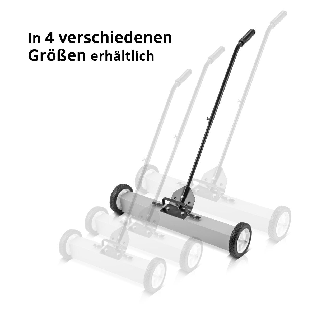 STAHLWERK Magnet-Bodenkehrer MBK-30 ST mit 762 mm Breite und 20 kg Fassungsvermögen, Magnetbesen / Spänesammler / Magnetische Kehrmaschine für Metallspäne, Schrauben, Nägel und andere magnetische Kleinteile