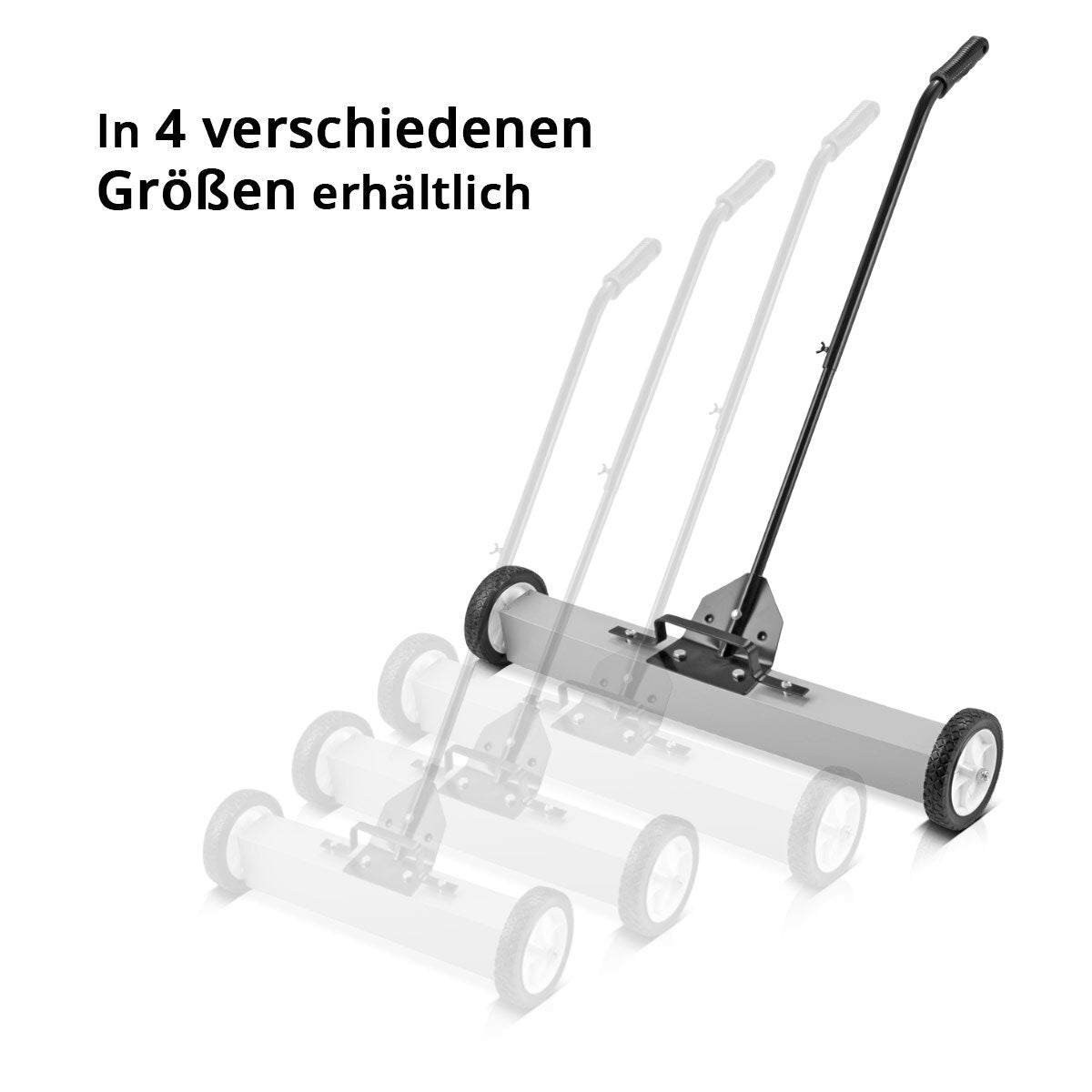 STAHLWERK Magnet-Bodenkehrer MBK-36 ST mit 914 mm Breite und 22,5 kg Fassungsvermögen, Magnetbesen / Spänesammler / Magnetische Kehrmaschine für Metallspäne, Schrauben, Nägel und andere magnetische Kleinteile