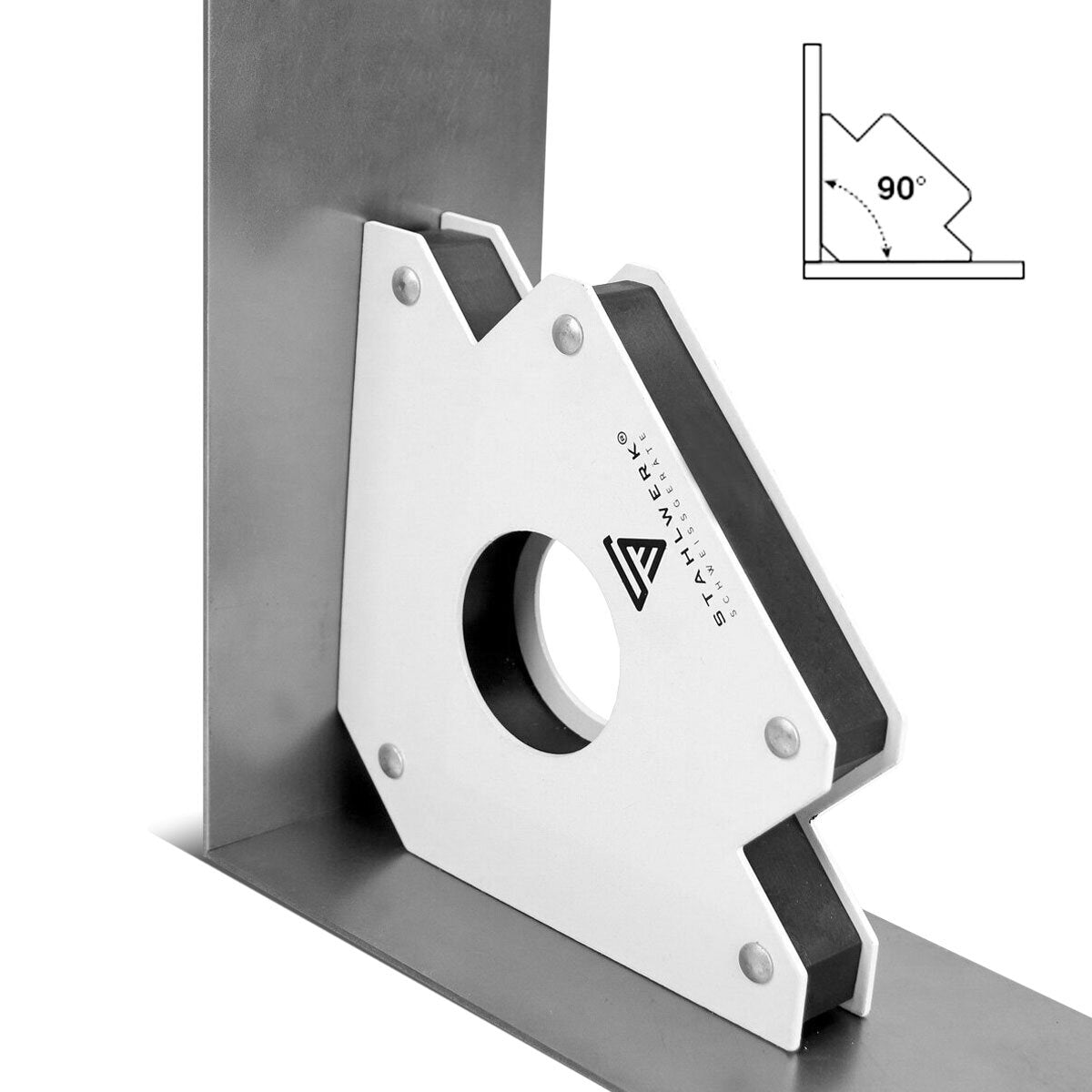 Steelwork 3 × ángulo de ángulo magnético ángulo de soldadura 11.3 + 22.6 + 34 kg / 25 + 50 + 75 lbs