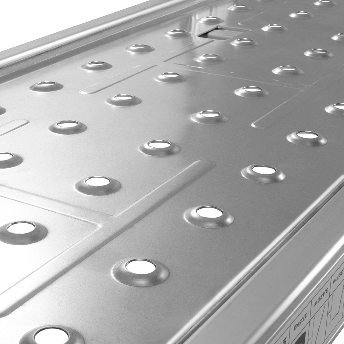 Steelworks Manager polyvalent ML-356 ST 150 kg Capacité de charge, 3 en 1 Échelle échafaudage / conducteur de pliage en aluminium / plate-forme d'échafaudage / échafaudage avec germes non glissants, y compris 7 ans de garantie du fabricant
