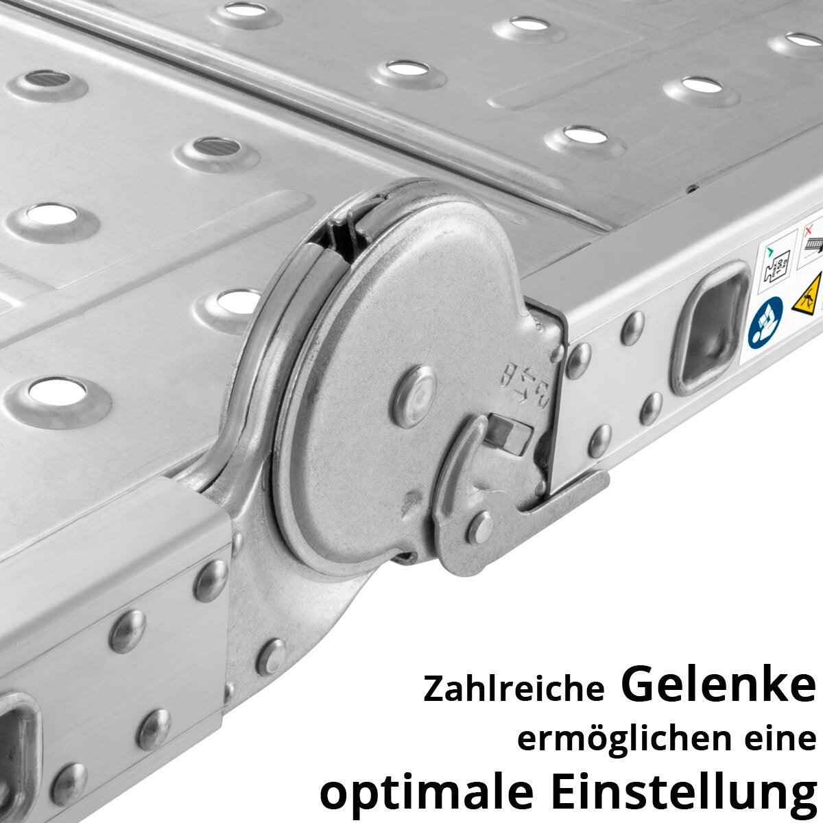Steelworks Manager polyvalent ML-356 ST 150 kg Capacité de charge, 3 en 1 Échelle échafaudage / conducteur de pliage en aluminium / plate-forme d'échafaudage / échafaudage avec germes non glissants, y compris 7 ans de garantie du fabricant