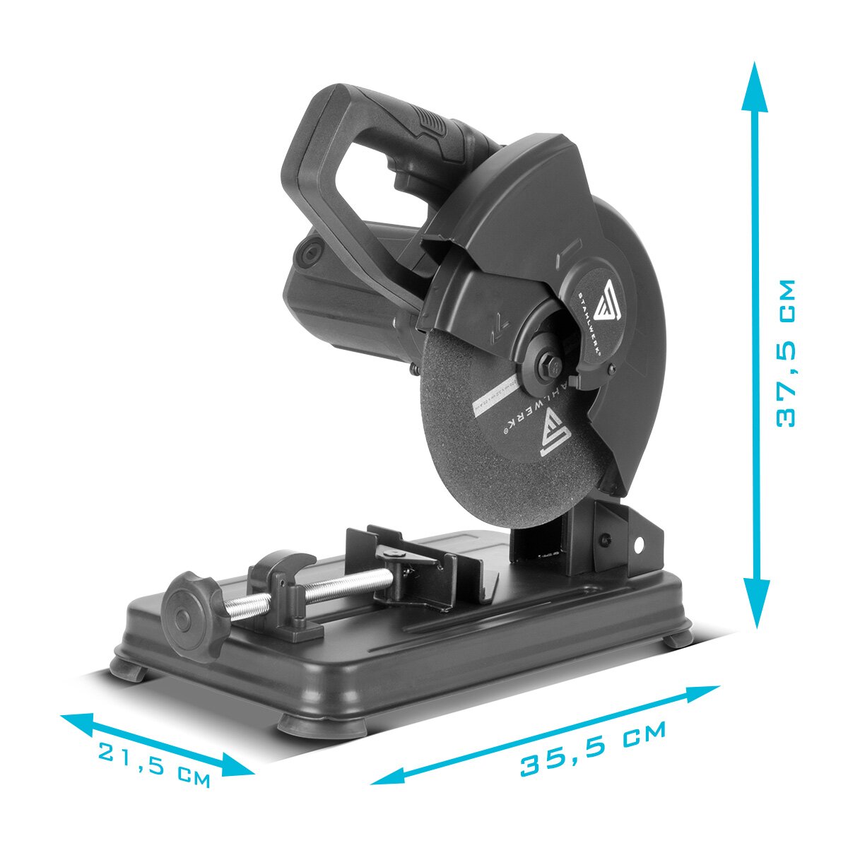 STAHLWERK Metall-Trennsäge MT-205 ST Kappsäge | Gehrungssäge | Metallsäge mit 1.200 W und 5.000 U/min zum professionellen Schneiden von Stahl, NE-Metallen, Eisen- und Guss-Profilen