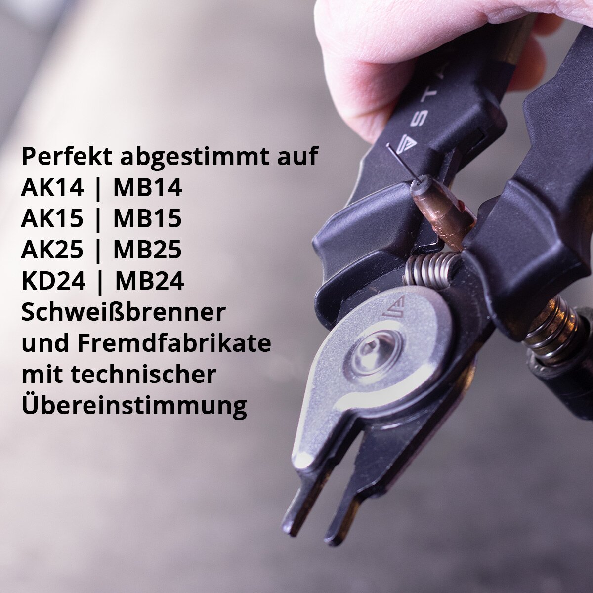 Stahlwerk mig likes nozzle pliers 15-18 mm 4-in-1 welding pliers | Welding pliers | Special pliers for welding burners to cut welding wires, cleaning of gas nozzles as well as for loosening, removing and tightening of gas and electricity nozzles
