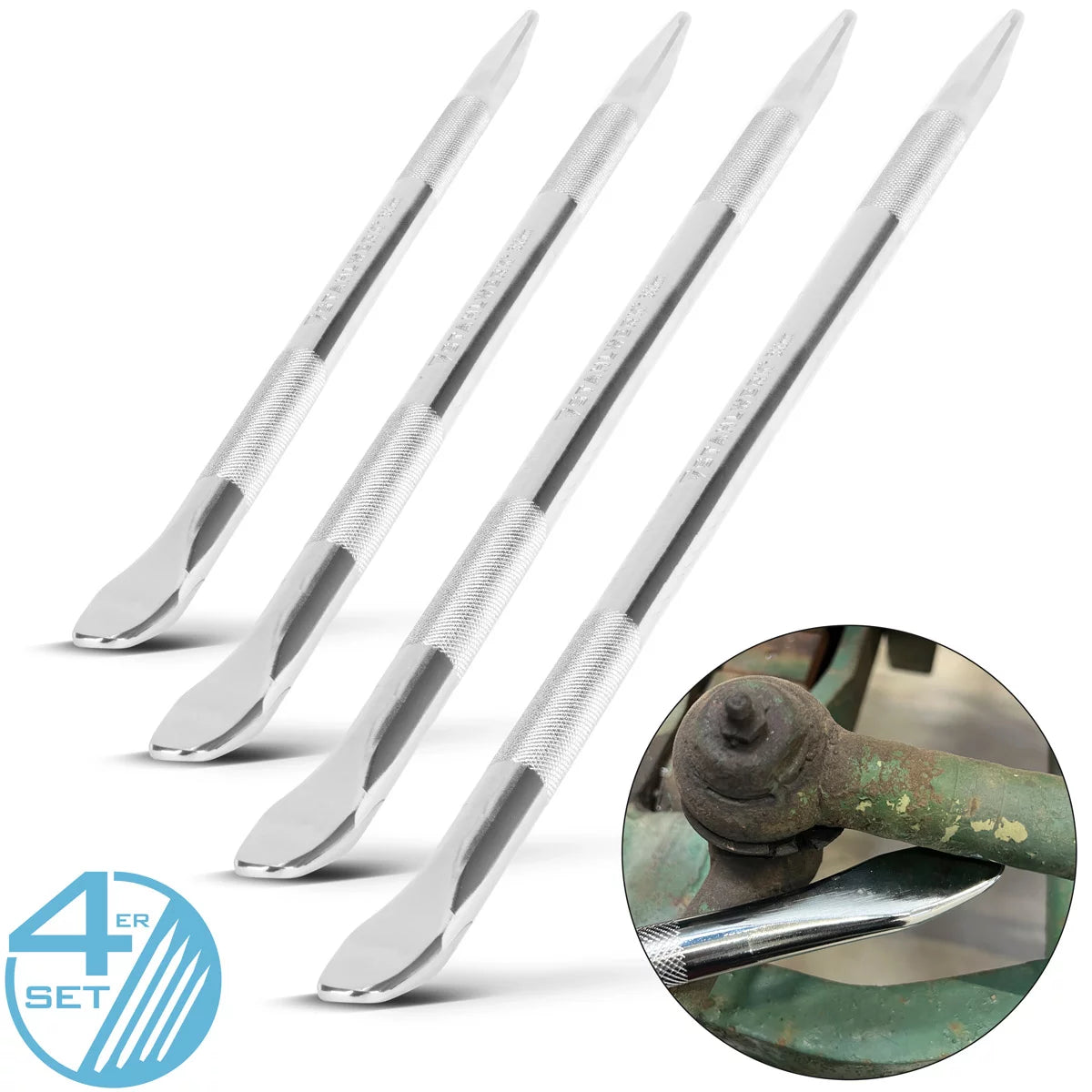 Stahlwerk Assembly Iron 4 Set 500 | 600 | 700 | Ferro di montaggio da 800 mm | Leva di assemblaggio | Ferro a leva | Asta di leva in acciaio a manganese cromata