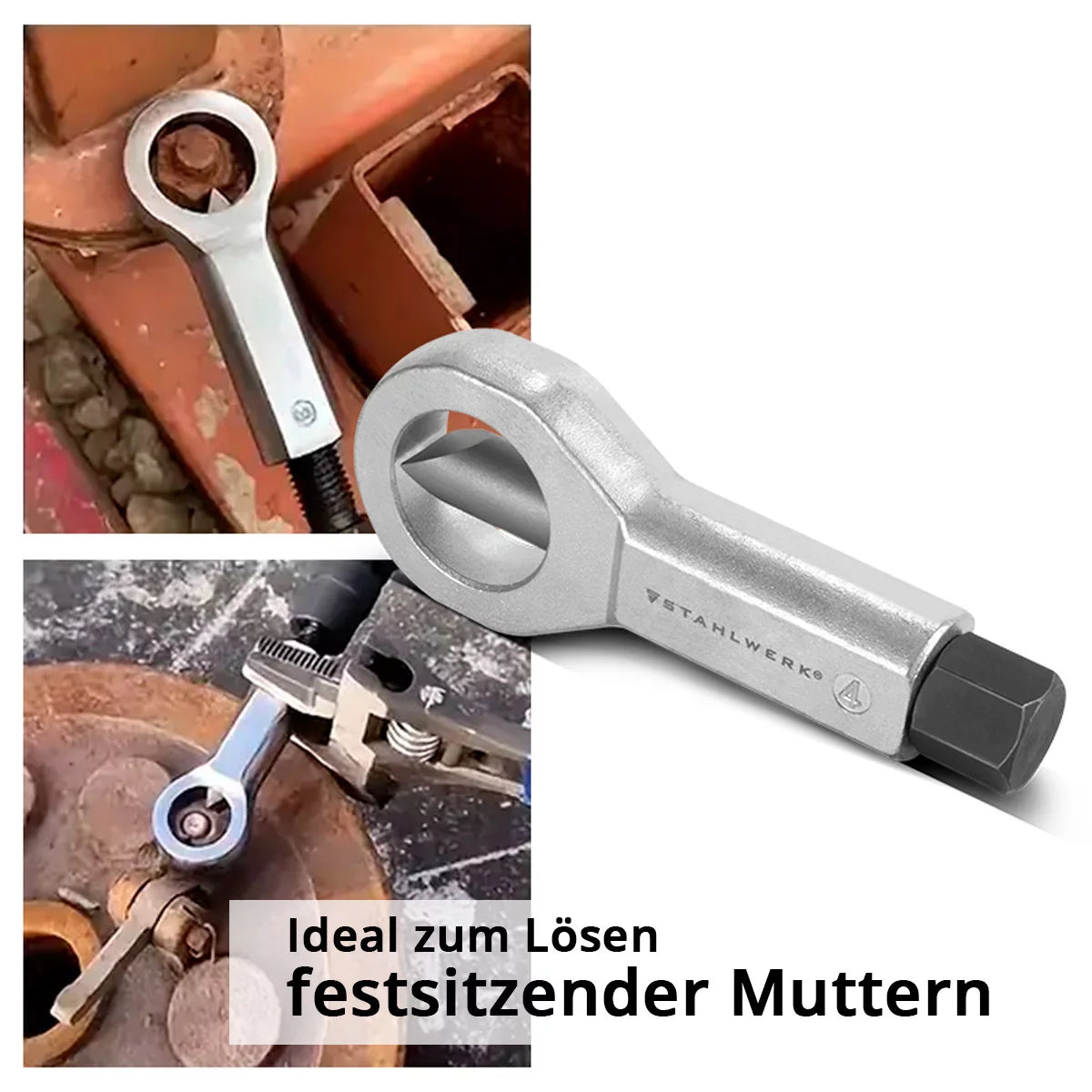 SET STAHLWERK NUTSPREN SET SET 9-36 MM SET NUTSPERGER in 4 parti | MURER SOLDER | Apri di noci | Nut Splalt | Strumento per allentarsi dadi bloccati