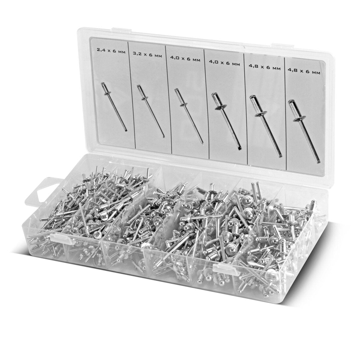 Stahlwerk Nietzangen-Set NZ-280 ST 360 ° Terbe aveugle | Paigne en diffamation | Fiche de popfiet | Tongs de noix de rivet | Pistolet rivet | Outil de rivet | Pinces à une main à une main avec 4 lieux alternatifs et 500 rivets aveugles