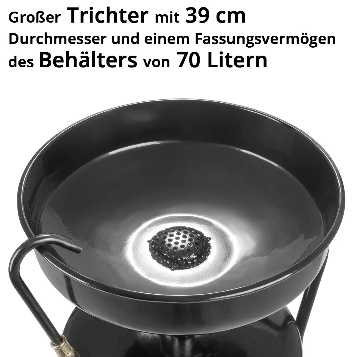 STAHLWERK Ölabsauger OD-70 ST mit 70 l Fassungsvermögen | Mobiler Ölsammler und Altölwagen | Ölauffangwagen mit Ölabscheider | Ölablassgerät zum Auffangen von Altöl