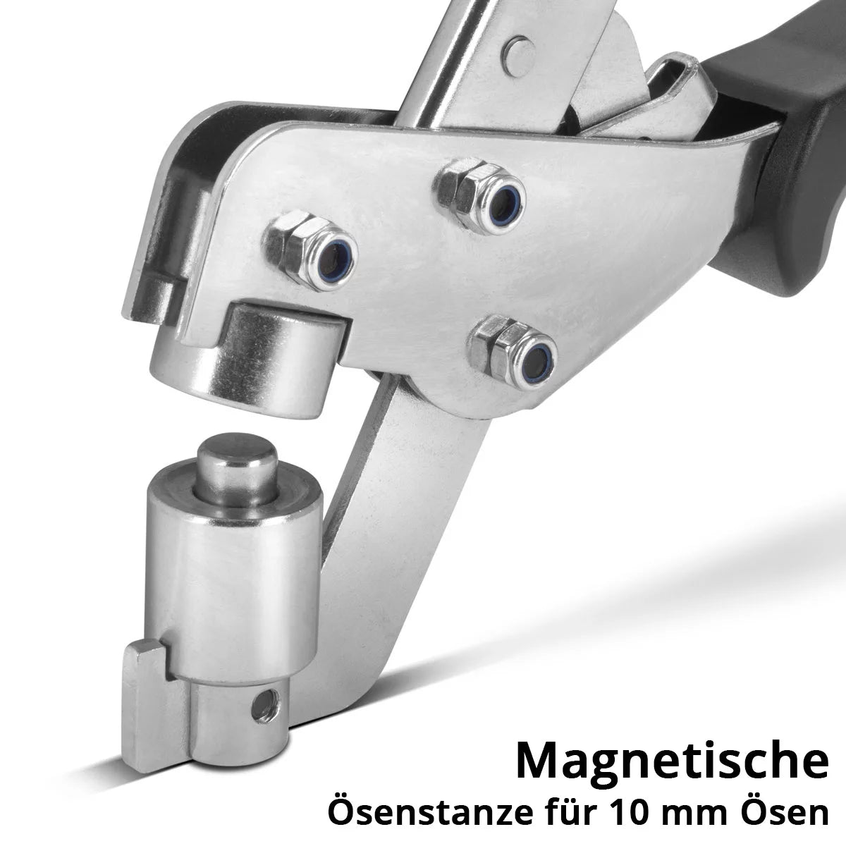 Pinze per occhiali in acciaio impostati 10 mm con pugni perforati e 250 occhielli magnetici professionali Ösland | Esenprede | Punch facilmente | Facile utensile in acciaio indurito