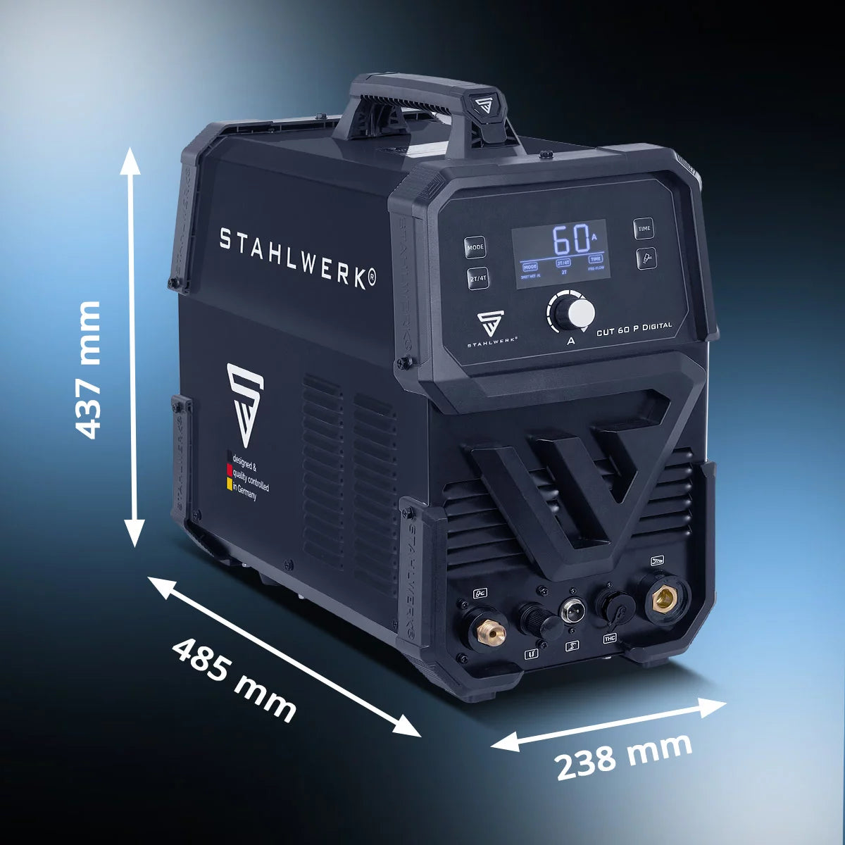 Stahlwerk cut 60 pilot igbt full equipment plasma cutter with 60 amps pilot, up to 24 mm cutting performance, for painted sheets & flight grost