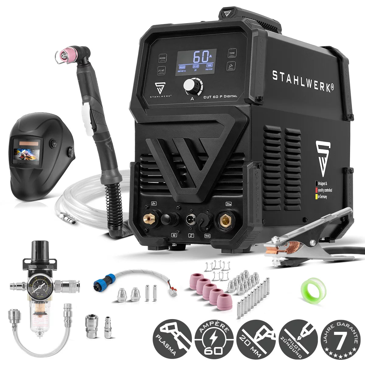 Stahlwerk cut 60 pilot igbt full equipment plasma cutter with 60 amps pilot, up to 24 mm cutting performance, for painted sheets & flight grost