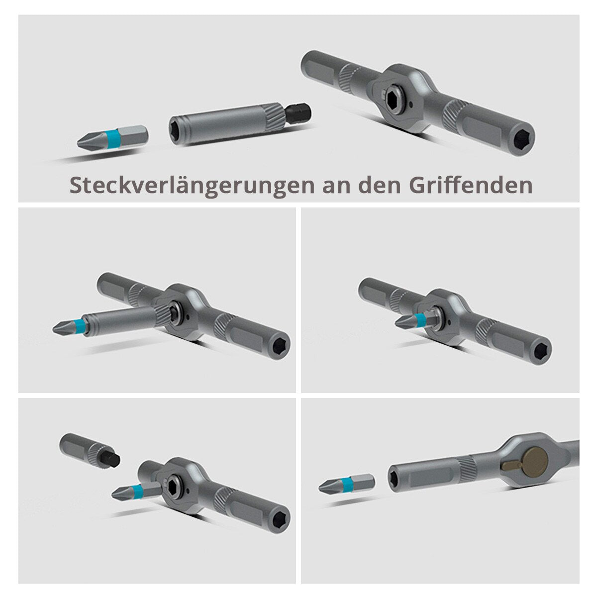 STAHLWERK Ratschen-Schraubendreher-Bit-Set RBS-42 ST 42-teilig Ratsche | Ratschenschlüssel | Steckschlüssel | Ratschen-Schraubenzieher mit T-Griff und umfangreichem Bit-Satz