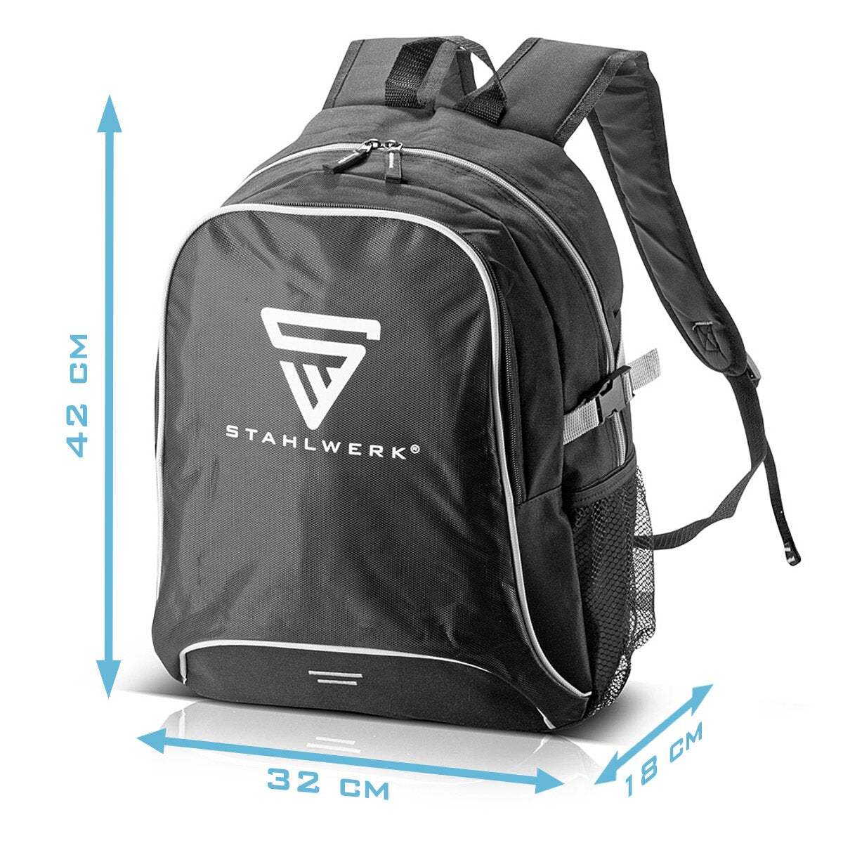 Steelwork Practical recreational backpack 27 liters, sports backpack made of robust and water-repellent ripstop polyester, daypack | Hand luggage | Reiserucksack with two large compartments