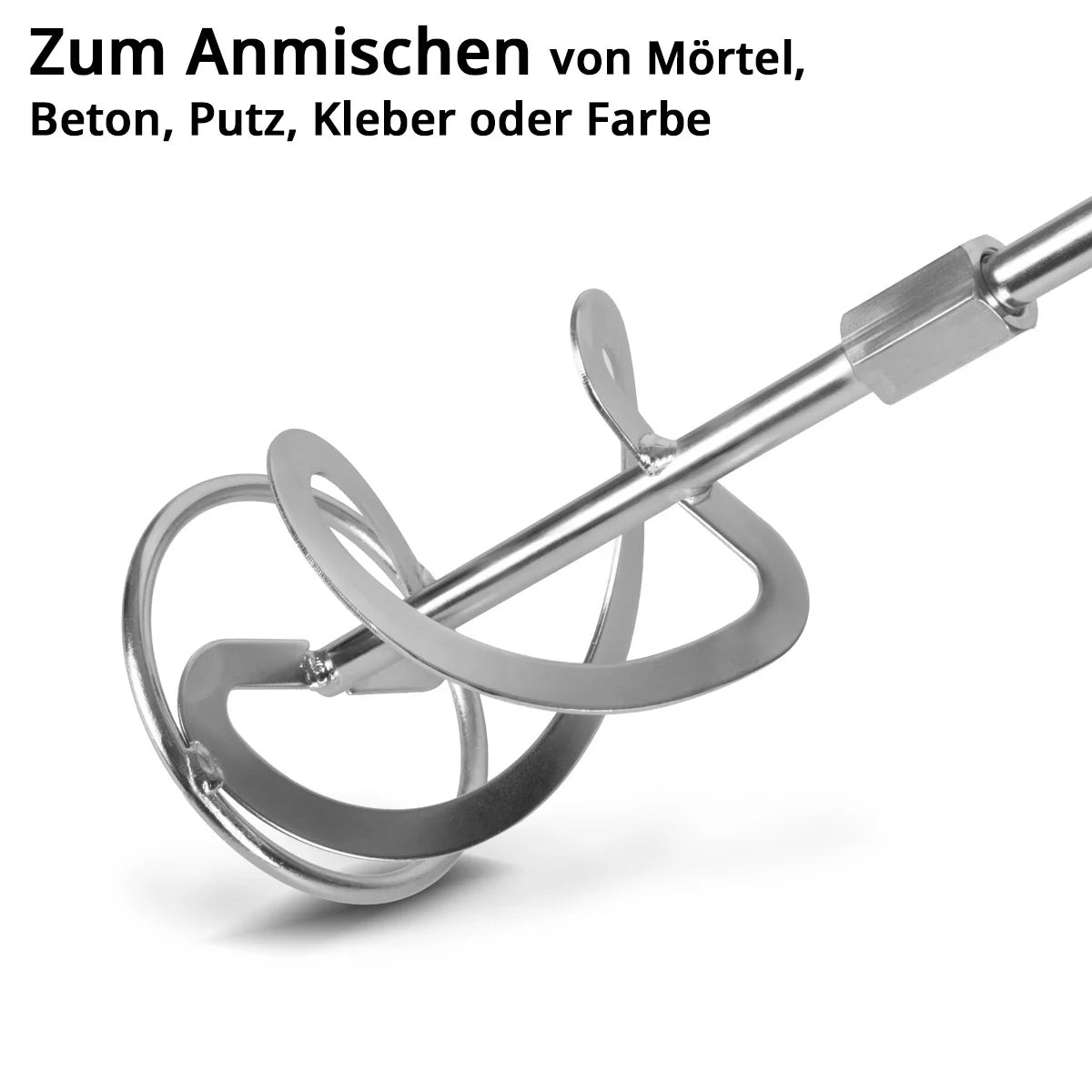 STAHLWERK Rührwerk RW-800 ST | 800 W und 500 U/min | Elektrischer Mörtelrührer | Robuste Ausführung |Stabiler Betonrührer | Farbrührer | Farbmischer | Handmischer | Handrührwerk