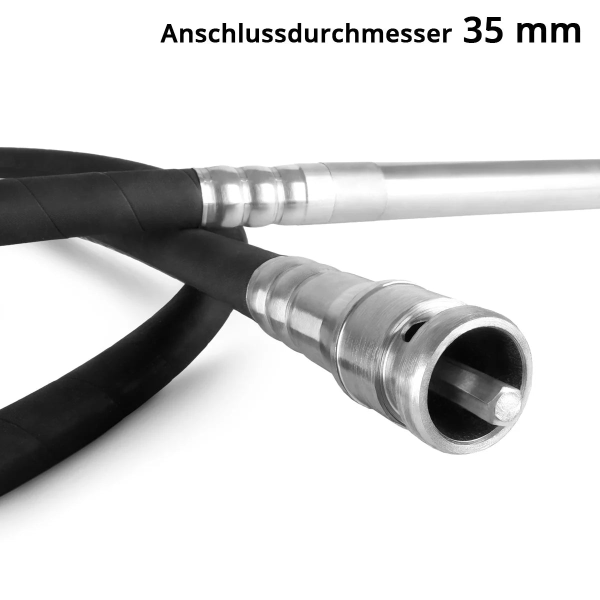 STAHLWERK vibrating bottle Ø 35 mm | 400 cm hose length | Internal vibrator with flexible shaft for electric concrete vibrators | Vibrating hose for concrete compactors, bottle vibrators and concrete vibrators