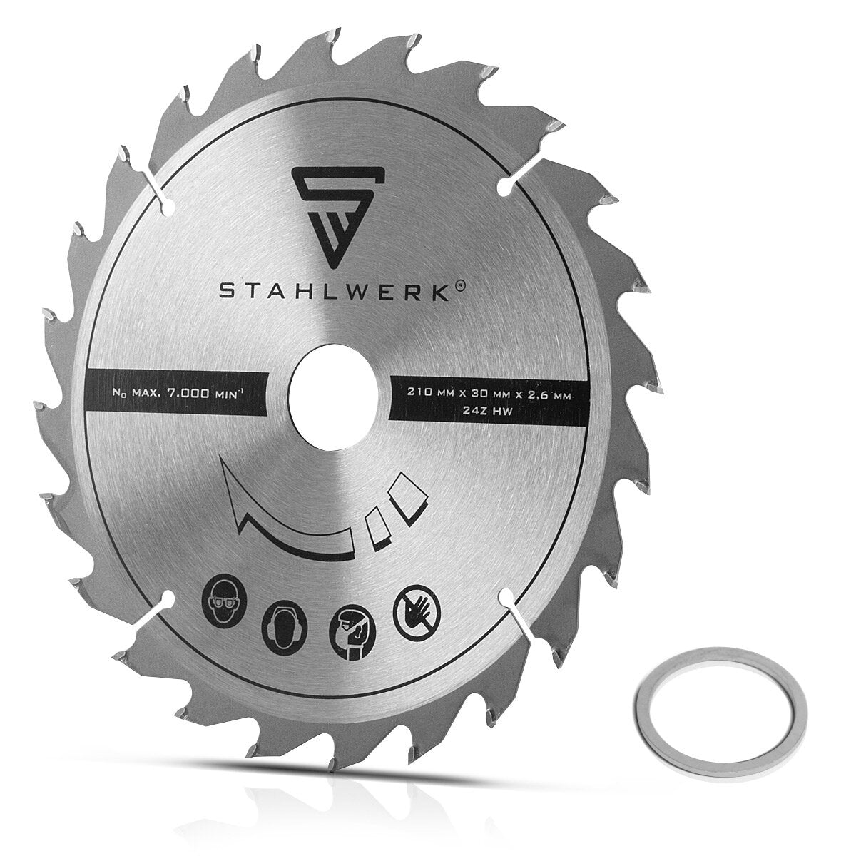 SCAELLE SCARICA UNIVERSAL COMMA SCHE 210 X 2,6 / 30 mm con anello adattatore da 25,4 mm, per sega di divisione KS-2110 ST e dispositivi comparabili con la registrazione appropriata eccellenti proprietà di taglio, resistenti all'usura e resistente