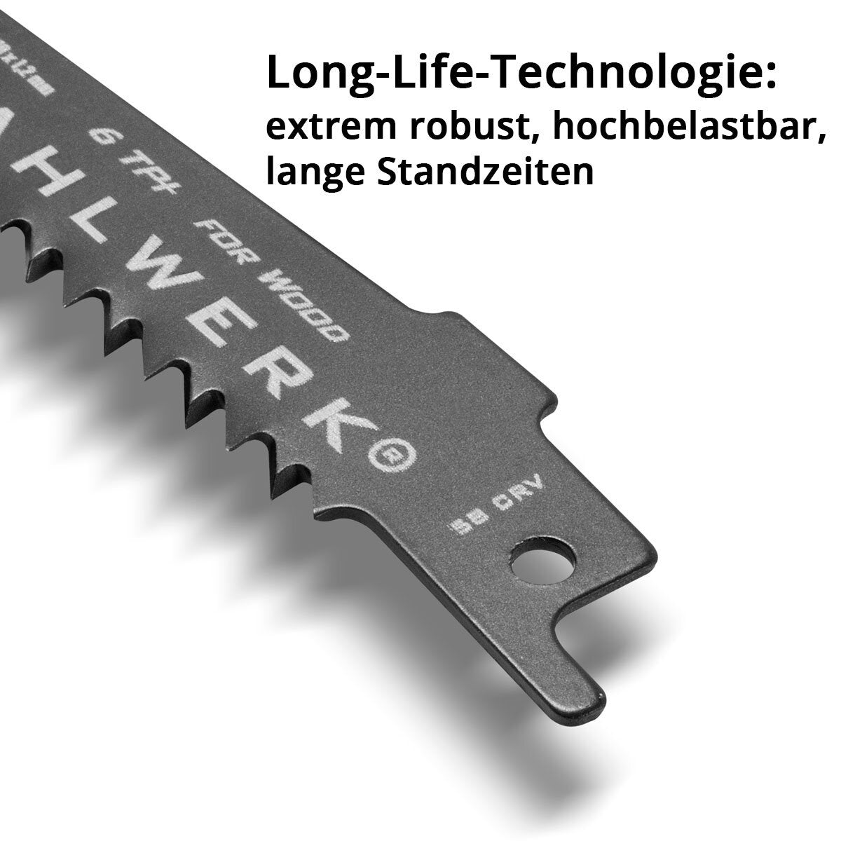 Steelworks wood-saw blade 2 Set 150 x 19 x 1.2 mm Long Life Saber Suckeled | Reciprosal blades with 1/2 inch recording and 6 TPI for saber saws | Recipanasaws | Stabs