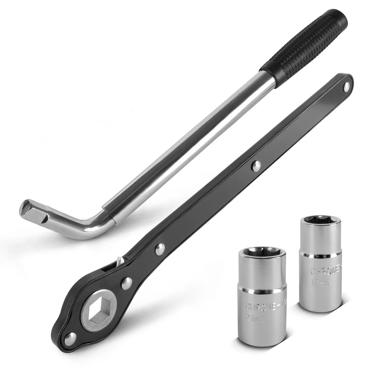 Cric per auto STAHLWERK SWH-2 ST | Martinetto a forbice | Capacità di sollevamento 2 tonnellate | Chiave per dadi ruota telescopica con presa 17, 19 mm | Borsa per il trasporto | Set di cric compatto per cambio gomme e officina