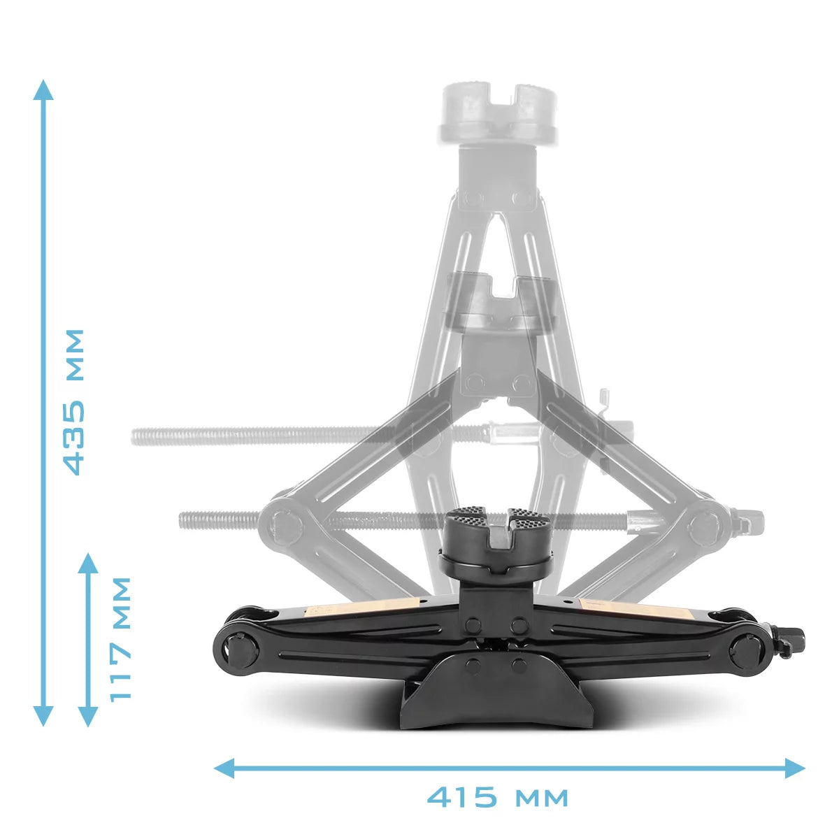Cric per auto STAHLWERK SWH-2 ST | Martinetto a forbice | Capacità di sollevamento 2 tonnellate | Chiave per dadi ruota telescopica con presa 17, 19 mm | Borsa per il trasporto | Set di cric compatto per cambio gomme e officina
