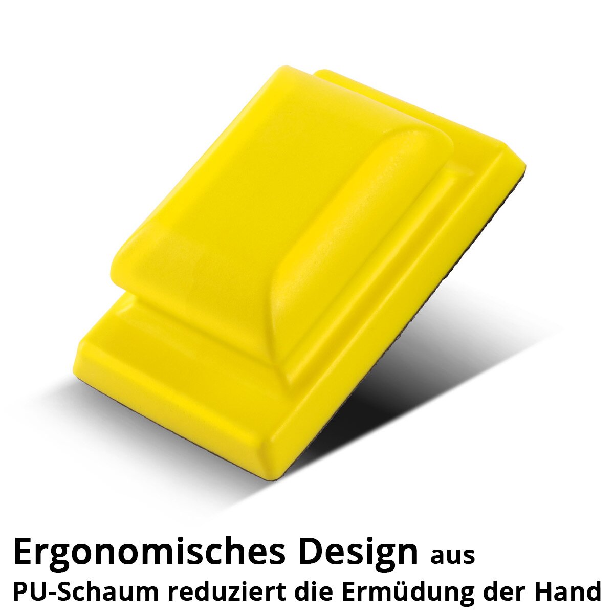 STAHLWERK Handschleifblock Set mit P80 | P100 | P120 | P150 | P180 | P240 | P320 Körnung, Schleifblock | Schleifschwamm | Handschleifer aus PU-Schaumstoff mit Klett-Schleifmittel 70 x 115 mm
