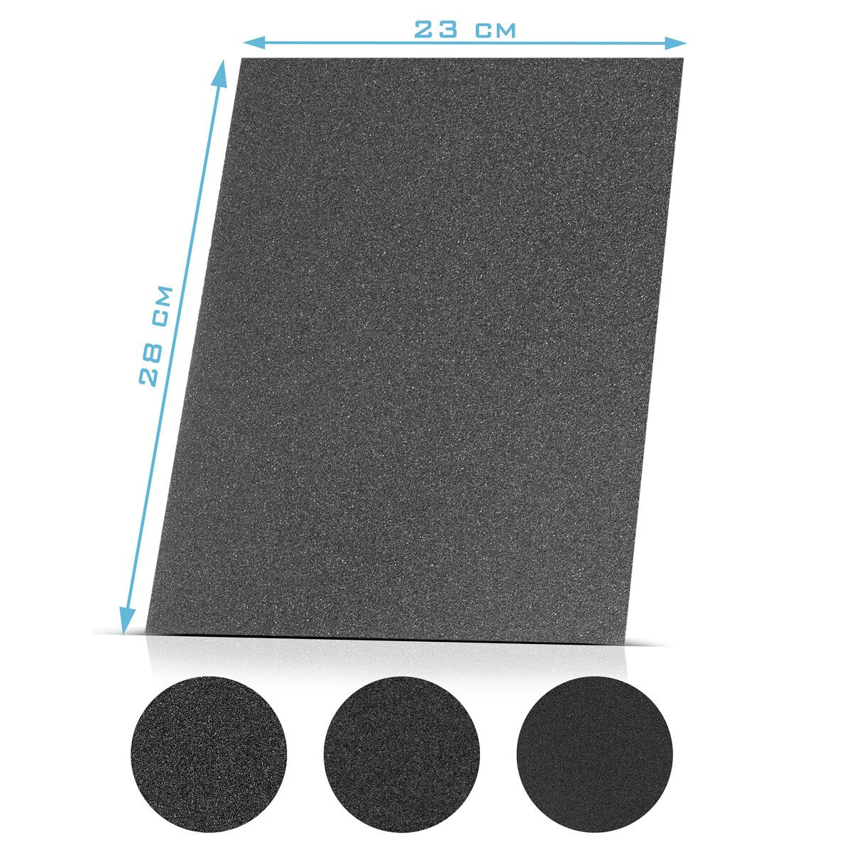 Steelwork sandpaper 12 Set 230 x 280 mm silicon carbide-smear-paper | Grinding pads | Grinding agent with 60 | 80 | 100 | 120 | 180 | 240 grit for grinding and polishing
