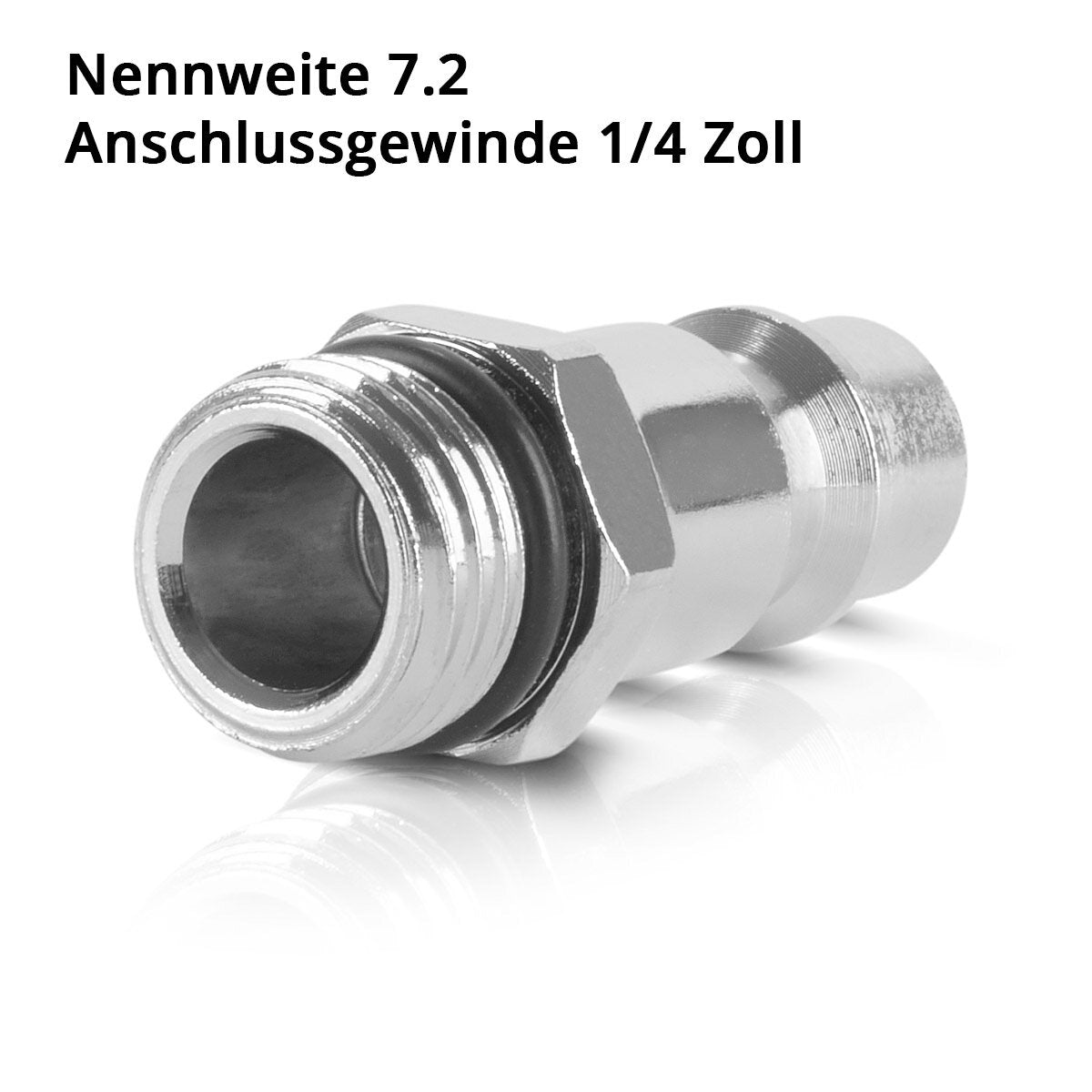 Steelwork 5 Set Embrayage à vitesse d'air comprimé Stcniptel NW 7.2 avec fil extérieur de 1/4 de pouce, mamelon rechargeable | Coupe | Branche | Adaptateur | Accessoires pour compresseurs d'air comprimés
