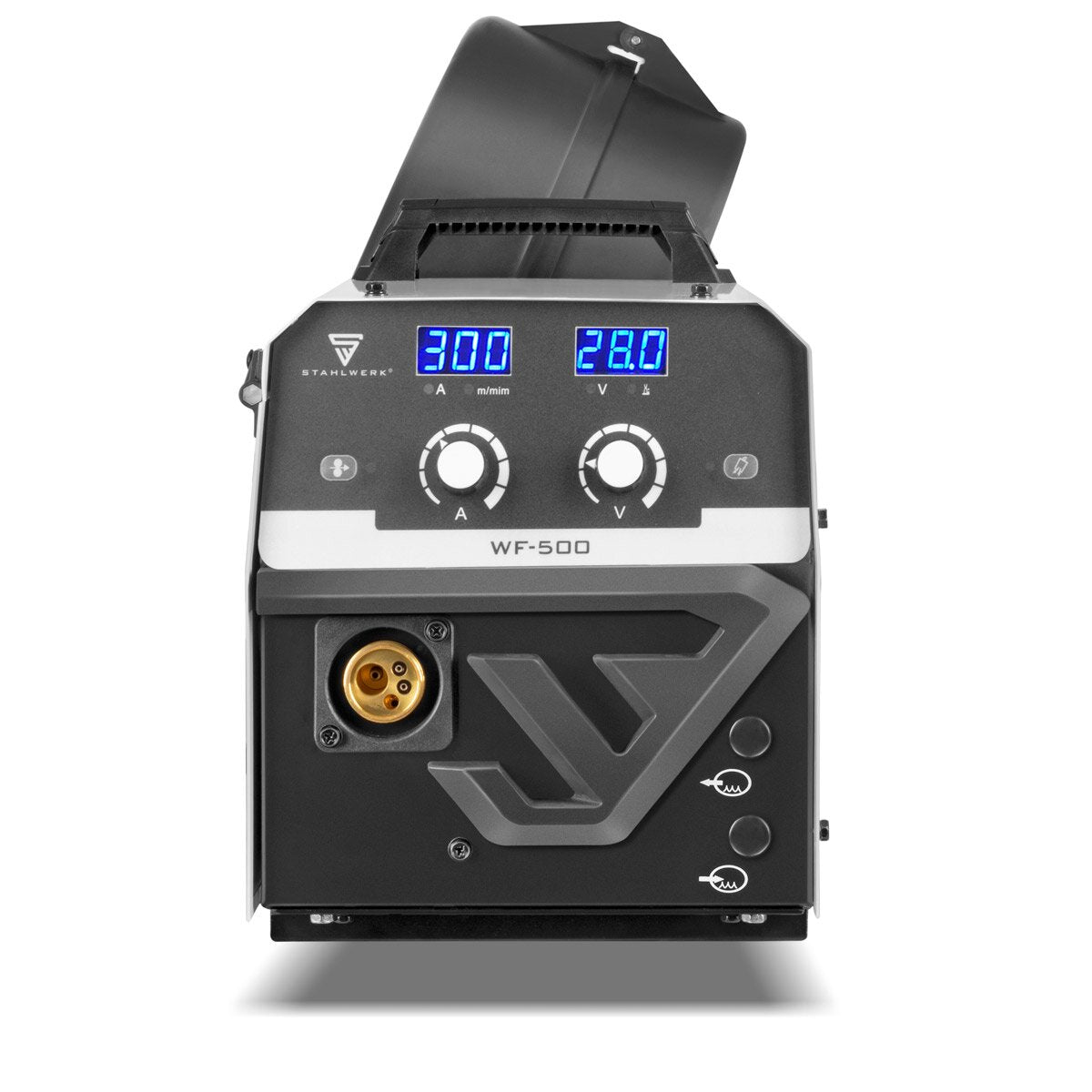 STAHLWERK Schweißgerät MIG MAG 300 Pro Vollausstattung Vollsynergischer IGBT Inverter mit 300 A und Puls-Funktion 3-in-1 Kombi-Schweißanlage MIG MAG | MMA | Lift-TIG