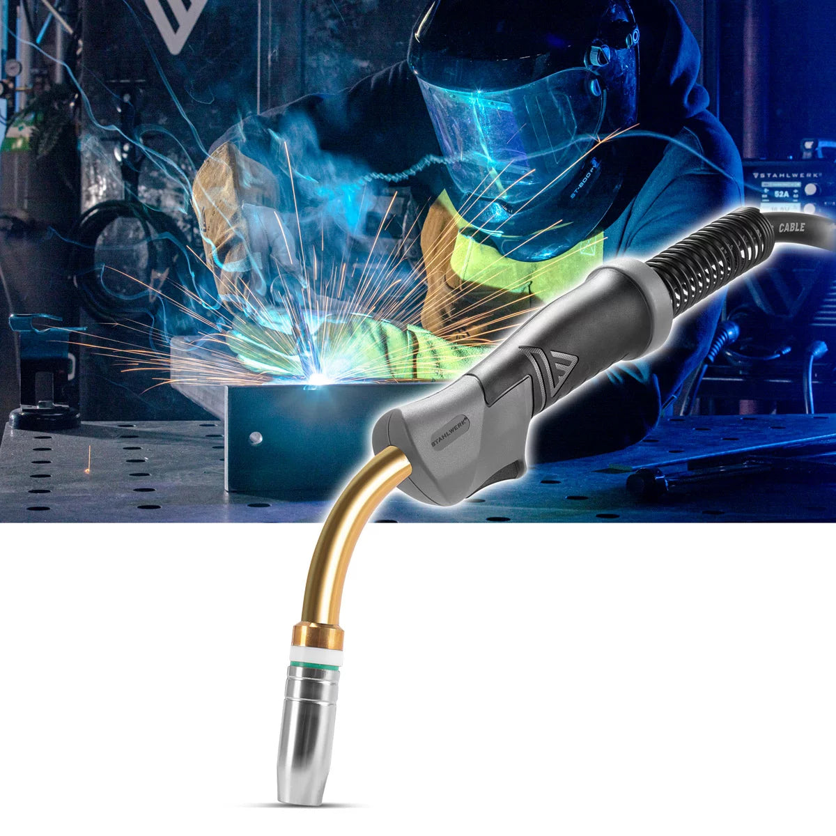 Stahlwerk MIG MAG-WEISSBRENER AK25 / MB25 with 5 meters of hose package / burner for Mig Mag welding equipment