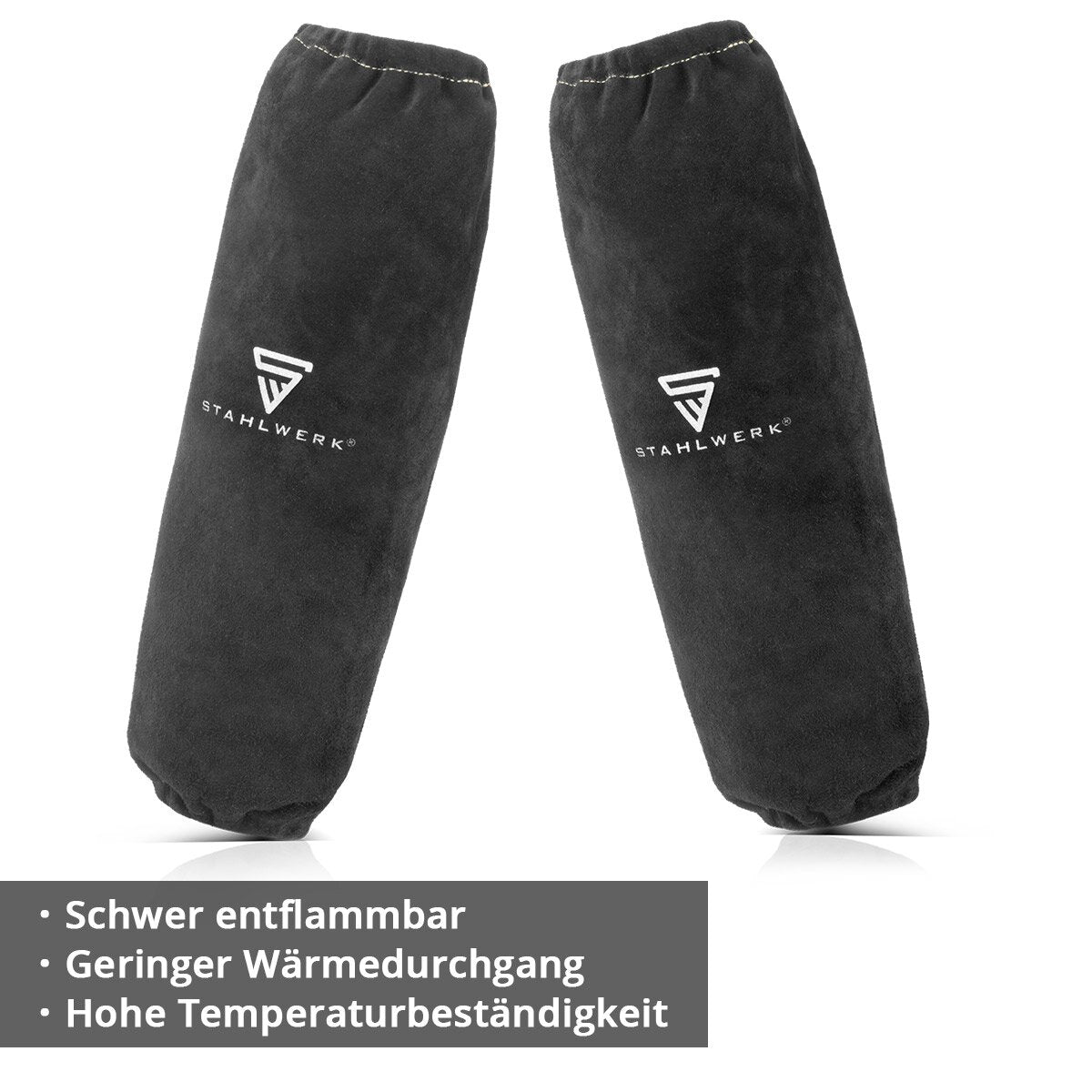 Manches de soudage en acier | Pâte de soudage | Slerses de protection de soudage | Protection des soudeurs | Vêtements de protection de soudage avec une ceinture élastique en cuir divisé de haute qualité pour le soudage et la coupe du plasma