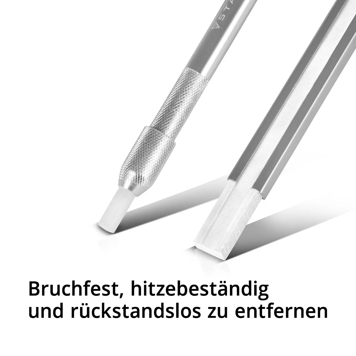 STAHLWERK Juego de tizas para soldar 12 piezas, soporte para tiza plano y redondo de aluminio, lápices de esteatita para rellenar con 10 piezas de tiza de esteatita para marcar en acero, acero inoxidable, aluminio