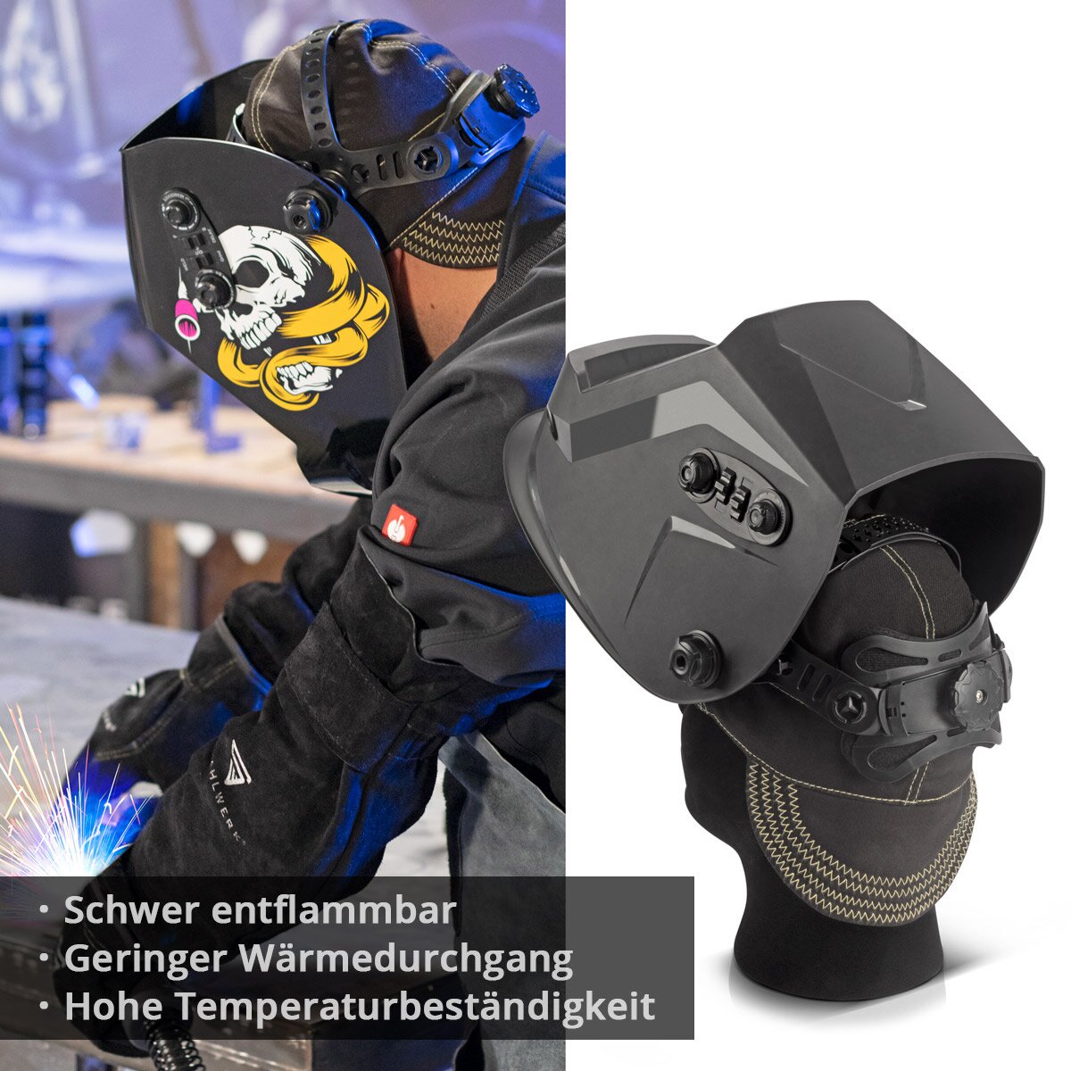Tapa de soldadura de molino de acero | Sombrero de soldadura | Casco de soldadura | Capucha de soldadura | Máscara soldadora | Inhibición de la ropa de protección de soldadura para soldadura y corte de plasma