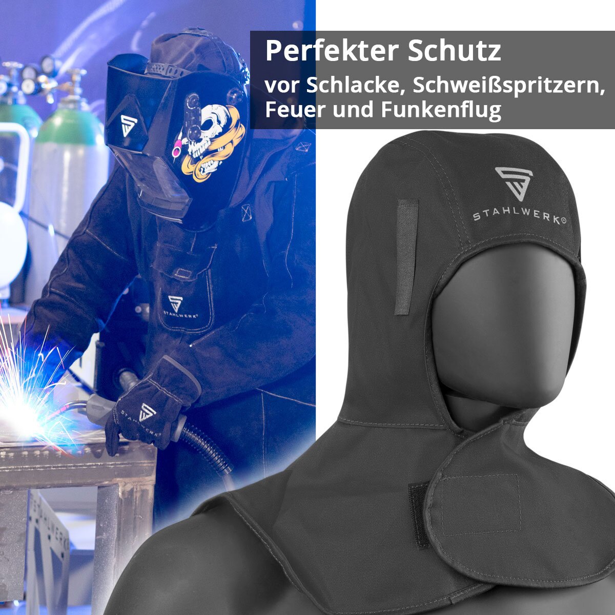 Hotte de soudage en acier | Chapeau de soudage | Casque de soudage | Capeur de soudage | Masque soudeur | Vêtements de protection de soudage inhibiteurs pour le soudage et la coupe du plasma
