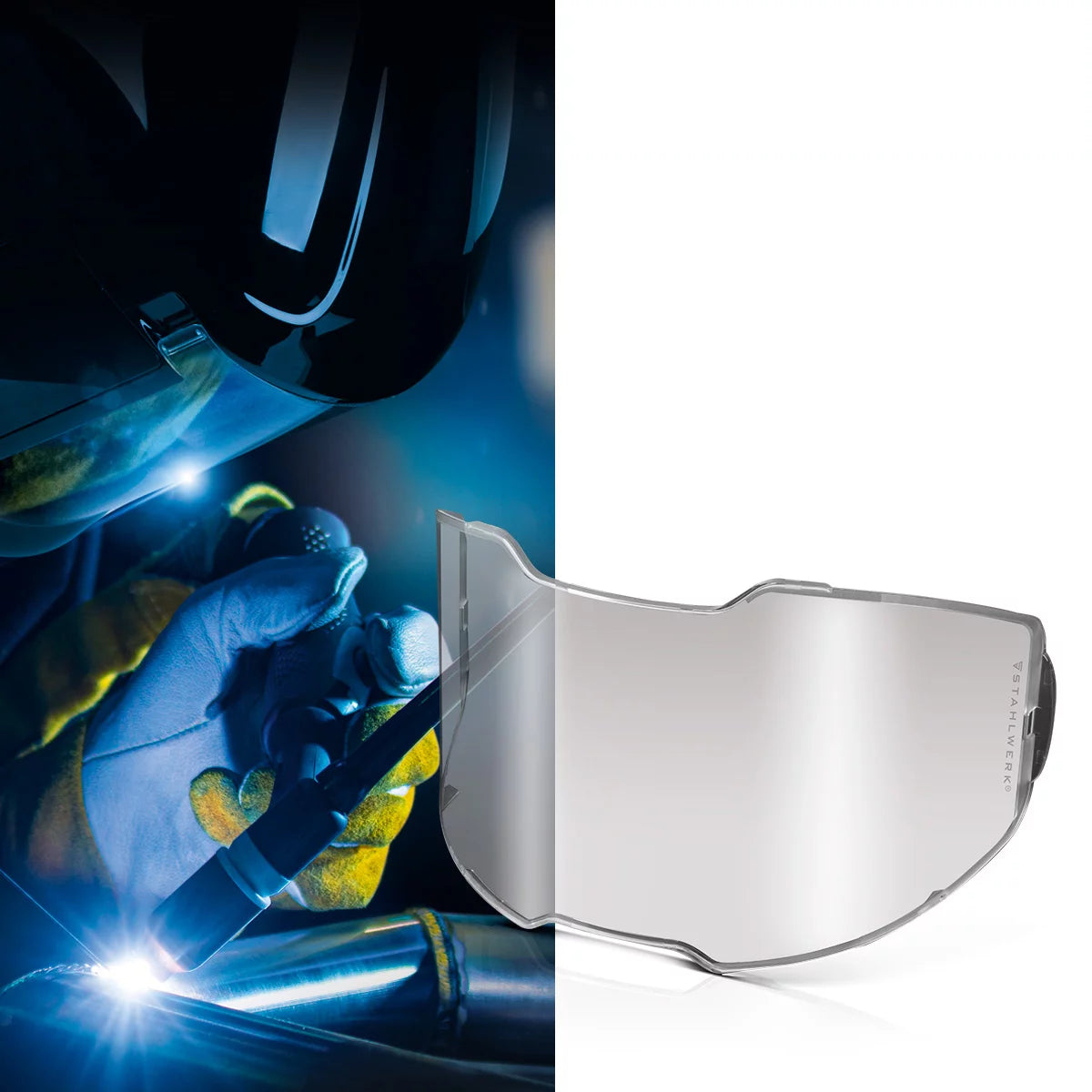 STAHLWERK welding helmet replacement lenses set of 6 replacement lenses inside and outside Welding protection glass | Visor lens | Protective glasses EN ISO 16321 for fully automatic welding helmet SPLIT