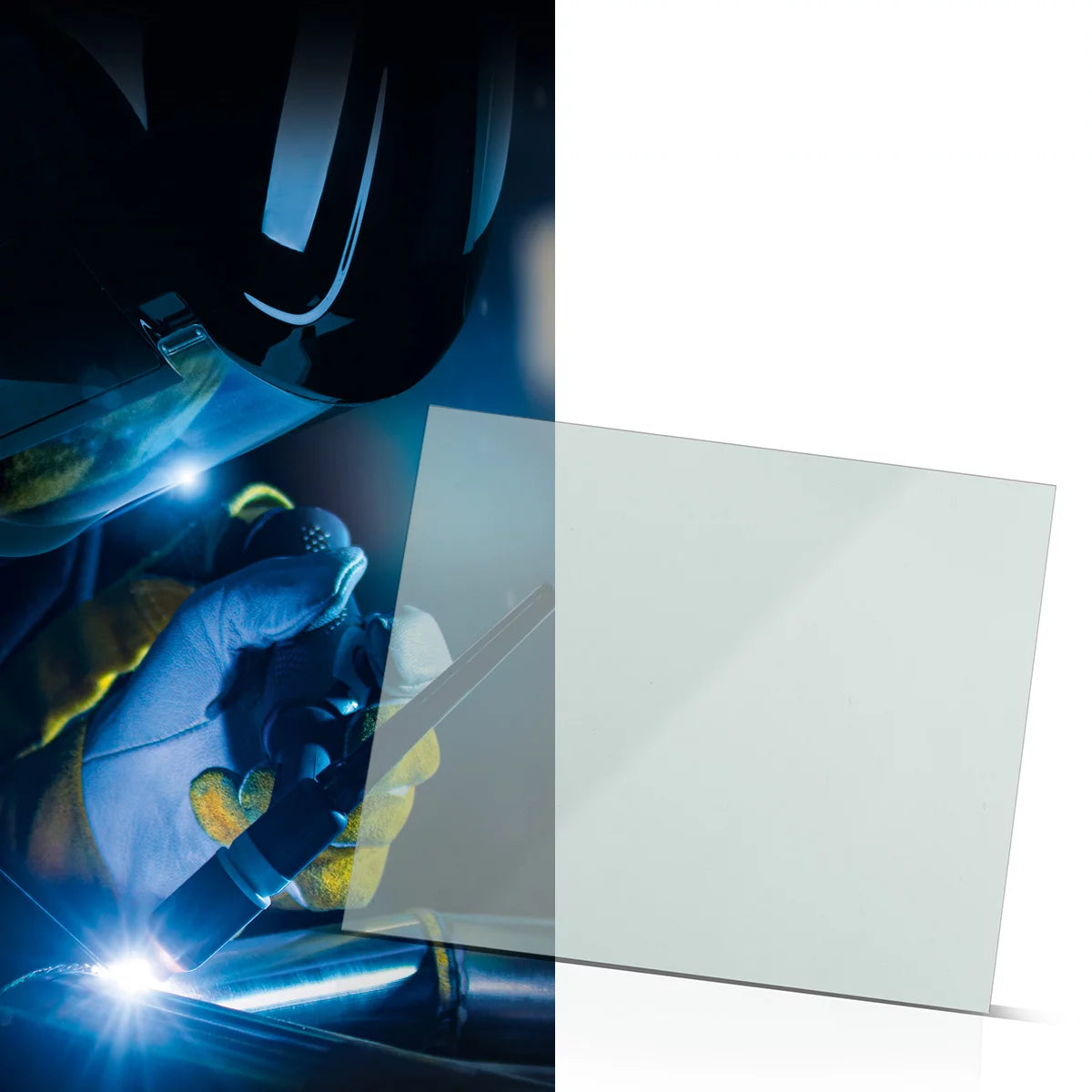 STAHLWERK Welding Helmet Lenses Set of 6 | Replacement lenses inside and outside | Welding protection glass | Visor lens | Protective glass according to EN ISO 16321 | Replacement lenses for the fully automatic welding helmet BULLET