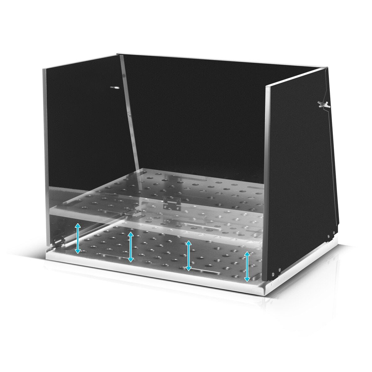Steelworks welding table attachment SA-500 ST 500 x 400 mm mobile welding cabin | Foldable welding table expansion for workbenches and assembly tables with D16 perforated plate for clamping tools