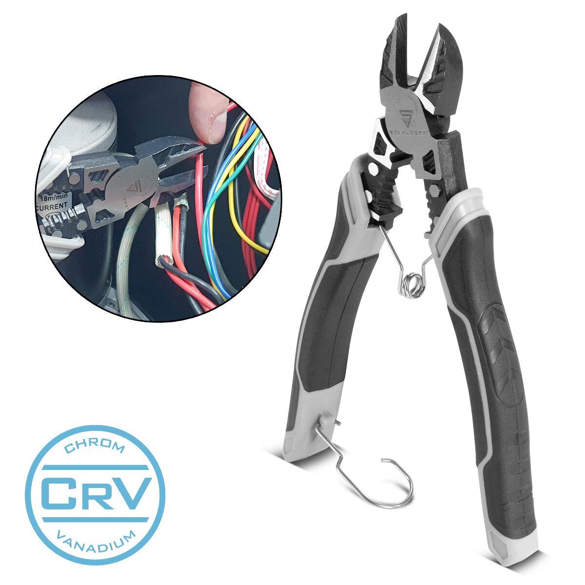 Steelwork side cutter | Combic | Multifunctional tongs | ABISOLIERLAND | Crimpzange made of high-quality chrome vanadium