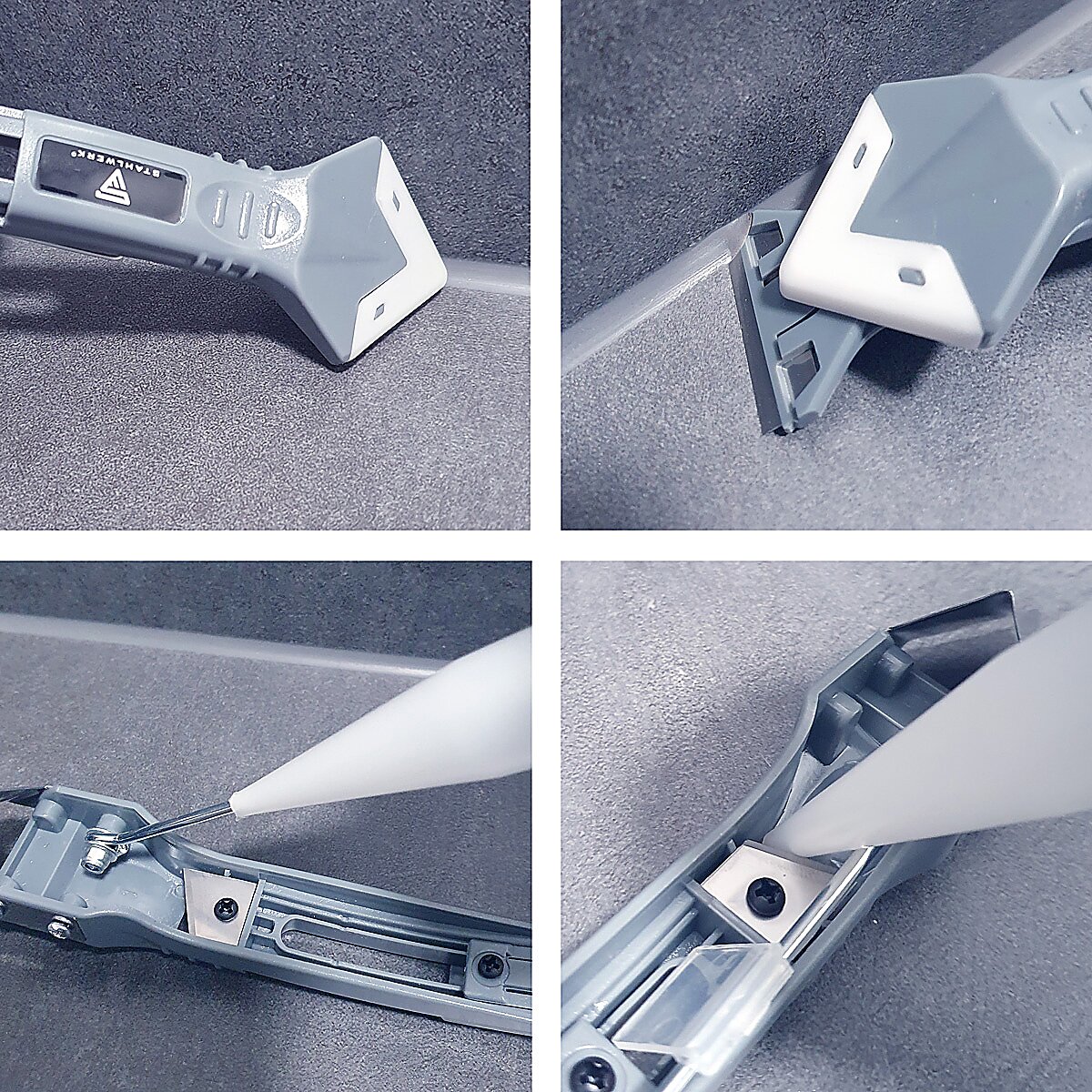 Strumento di giunzione in silicone in acciaio 5 in 1 Filler in silicone | Silicone-shaber | Fugen Puller | Jay Cleaner | Fuga lisciatura | Raschiatori congiunti | Remover di silicone