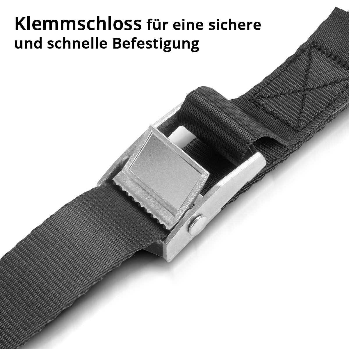 STAHLWERK Spanngurt 8er Set 8 m x 25 mm LC 250 daN Befestigungsriemen | Zurrgurt mit Klemmschloss TÜV/GS geprüft