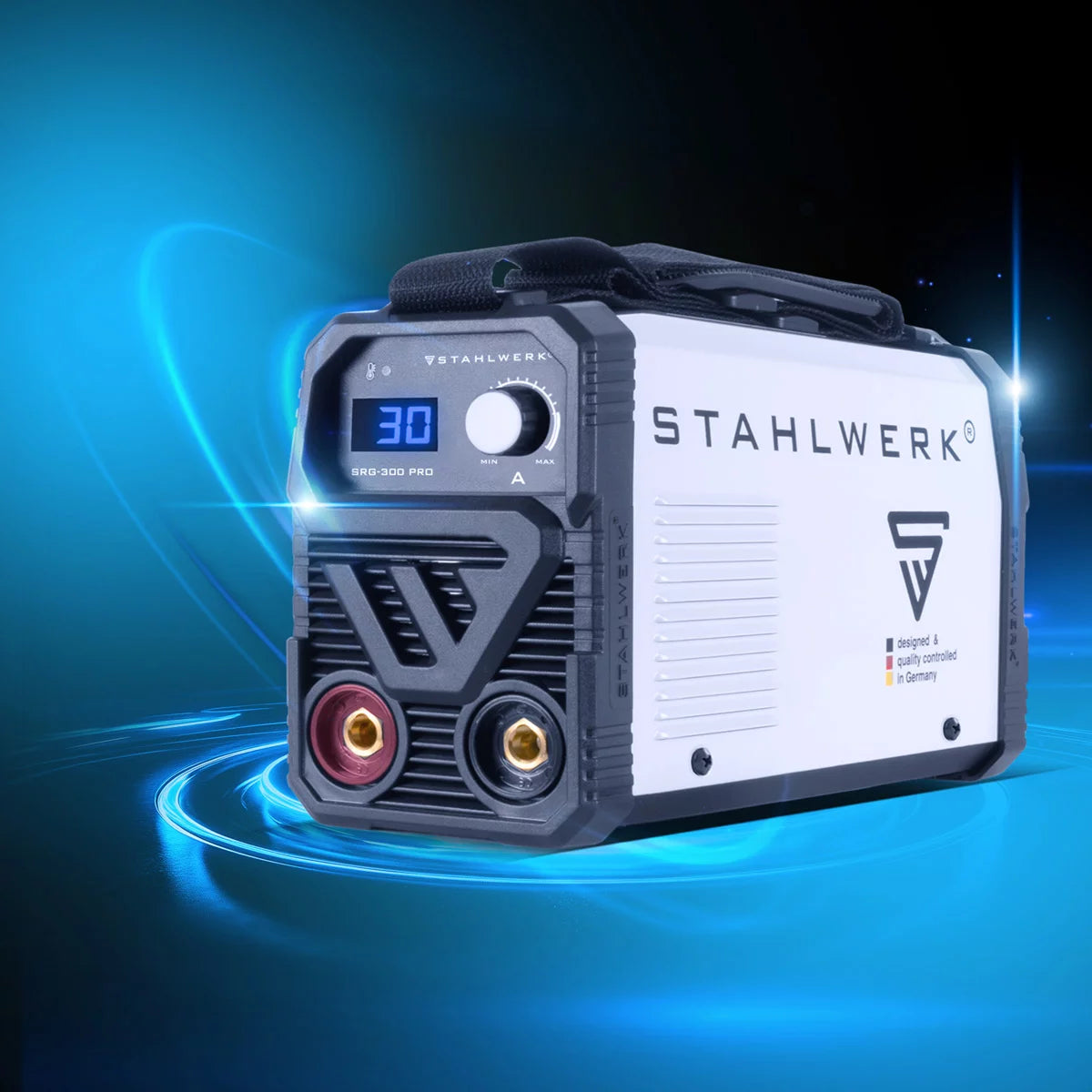 STAHLWERK SRG 300 Pro | Elektrochemisches Schweißnaht-Reinigungsgerät mit 10-30 A | Kompakt und leistungsstark | Elektrolyt -Schweißnaht-Beizgerät zu Passivierung und Schweißnahtveredelung
