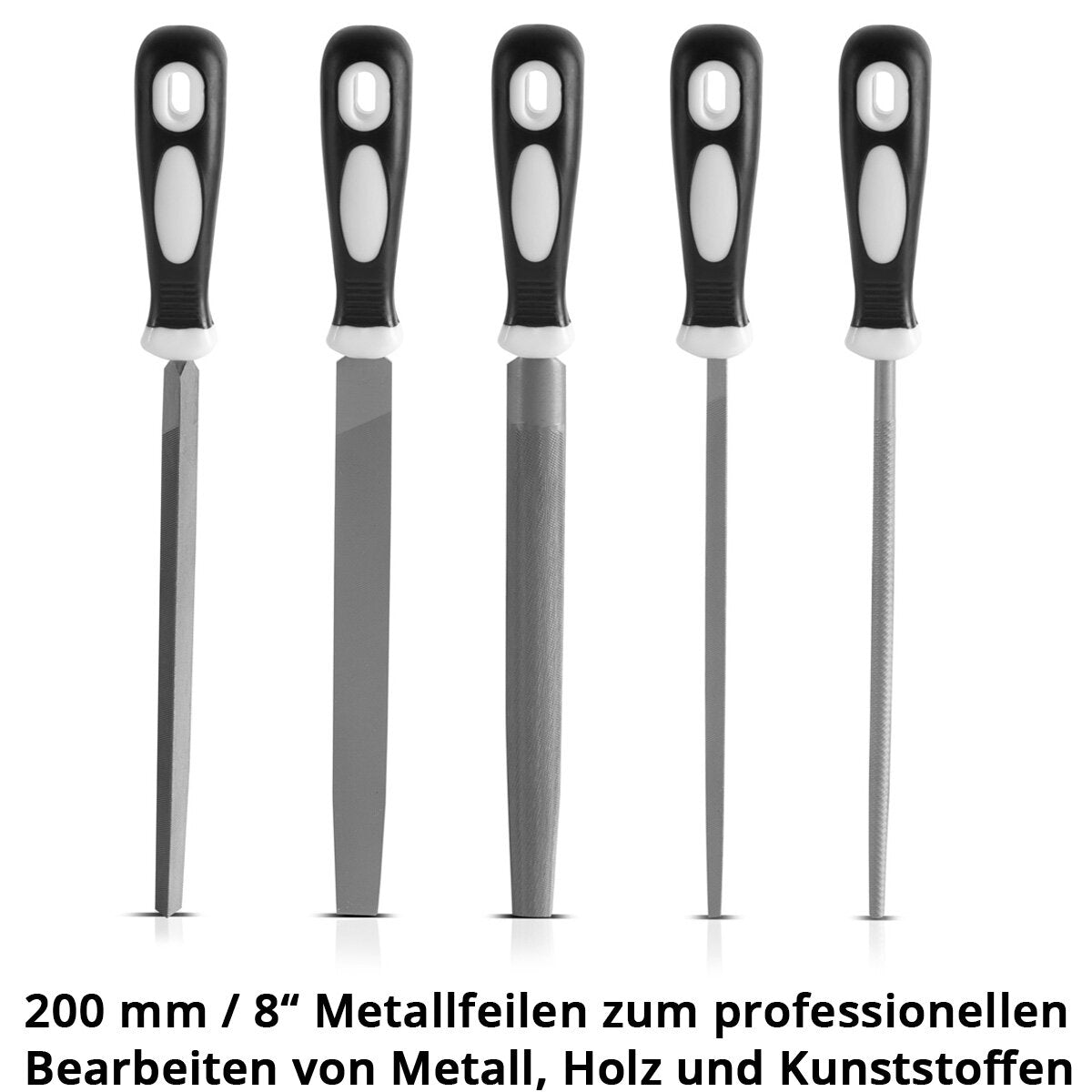 Stahlwerk steel files 5 Set 200 mm | 8 "Raspeln | metal files | workshop files | File set for professional editing metal, wood and plastics