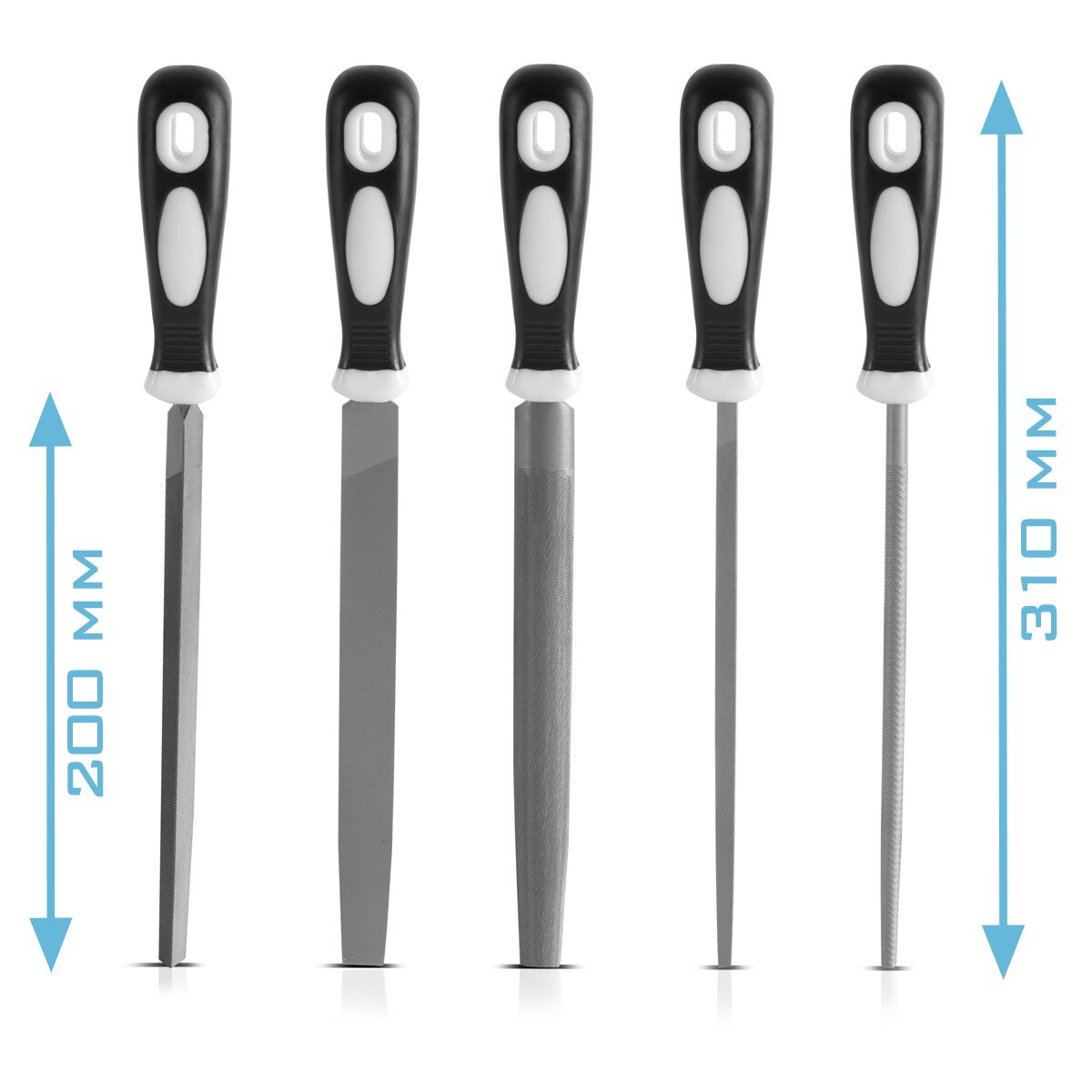 Stahlwerk steel files 5 Set 200 mm | 8 "Raspeln | metal files | workshop files | File set for professional editing metal, wood and plastics
