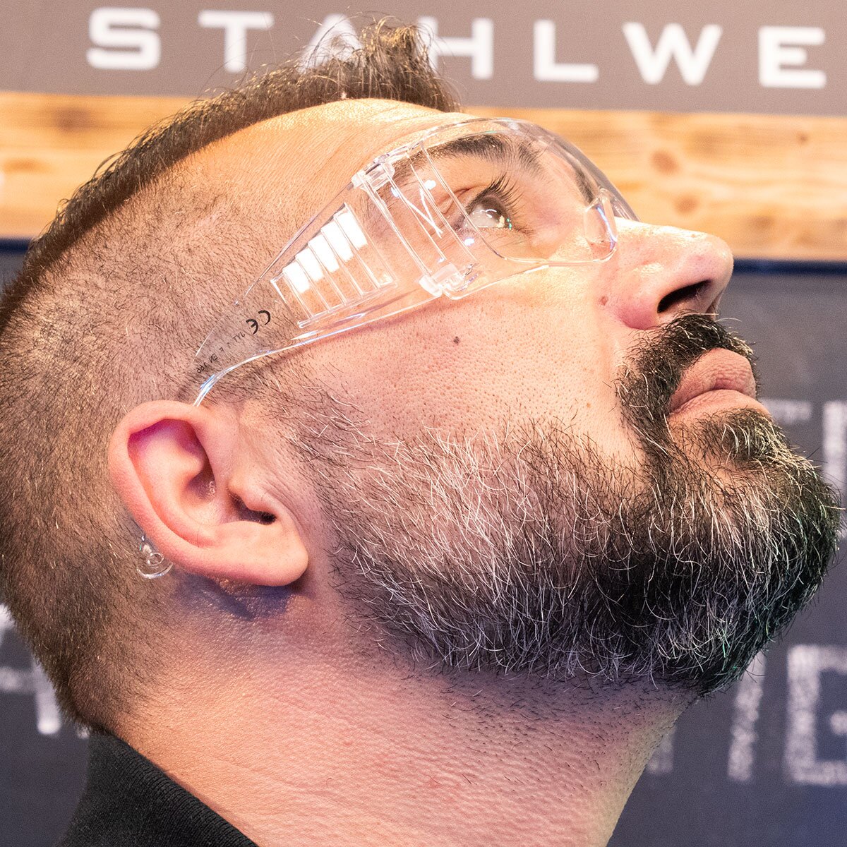 STAHLWERK Schutzbrillen Set / Korbbrille mit Halteband / Schweißerschutzbrille / Überbrille / Arbeitsschutzausrüstung