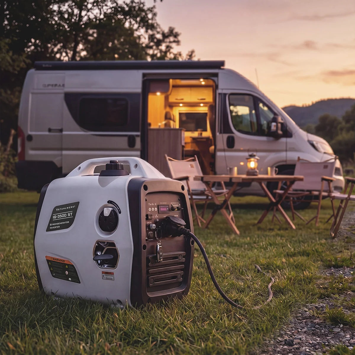 STAHLWERK IG-3500 ST Benzin Generator 3,5 kW | 4,76 PS Inverter Stromgenerator | Multi-Versorgungs Generator | Notstromaggregat, 4-Takt, 5-Verbraucher-Anschlüsse, verbrauchseffizient und wartungsarm