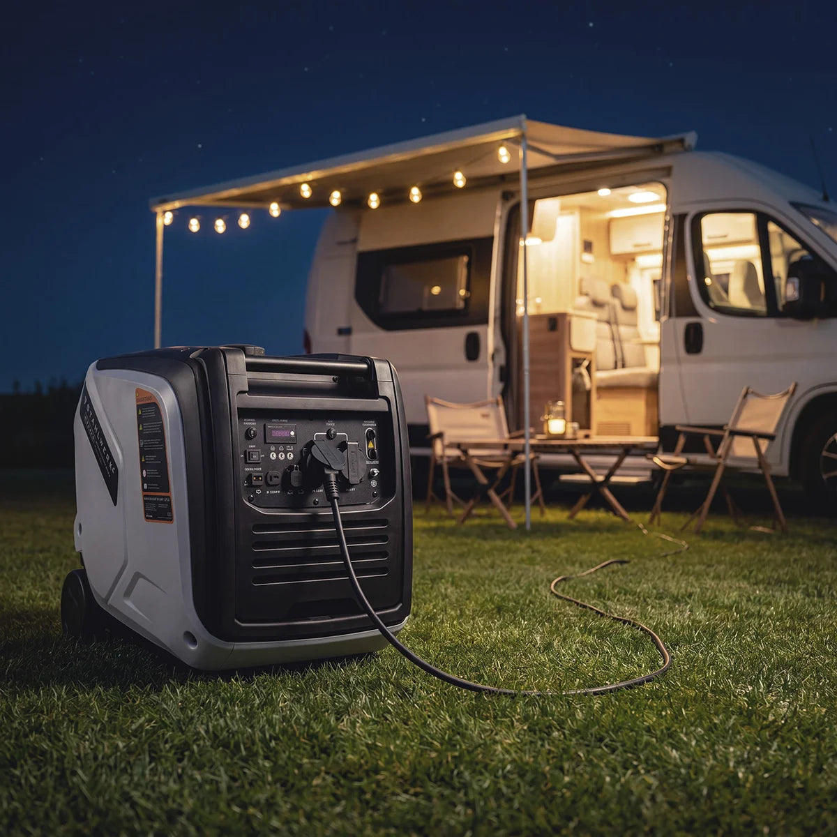 STAHLWERK IG-4000 ST Benzin Generator 4 kW | 5,44 PS | Inverter Stromgenerator | Multi-Versorgungs Generator | Notstromaggregat, 4-Takt, 5-Verbraucher-Anschlüsse, verbrauchseffizient und wartungsarm